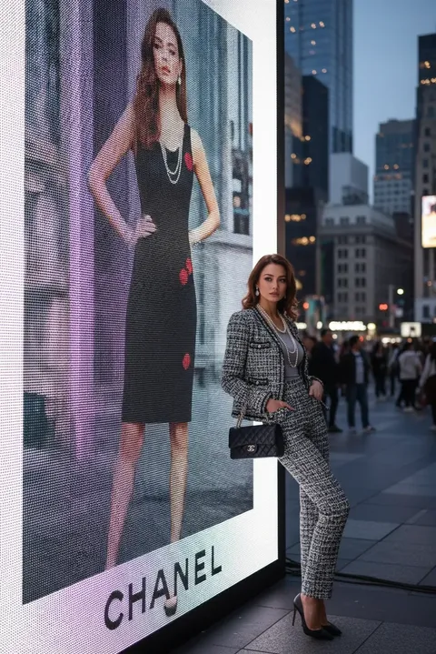 التقاط صورة مع إعلان الترويج الخاص بمنتجاتي الفاخرة