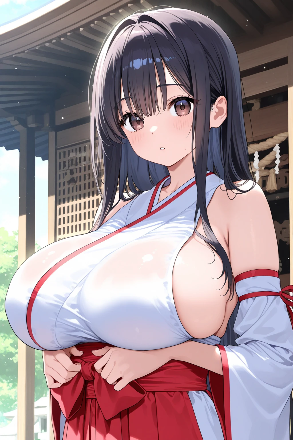 (8k, RAW photo, best quality, masterpiece, soft cinematic lighting, soft color:1.4),(POV,from above:-0.0),(from below,ceiling:-0.0),( looking at camera:1.5),(beautiful eyes focus,Close-up beautiful eyes:1.5), (realistic:1.2), (dark old japanese room,flower picture background:1.5), (solo, mature woman,19years old,super beautiful face,super detaild beautiful eyes :1.5), {sailor uniform,(show off :0.5),low-cut miniskirt,sheer :1.3}, (embarrassed,red Cheeks:1.25),long hair, {{slicked back hair}}, white blonde color hair, clean skin, (smaller :0.5),(coverd :0.8),(sagging huge long wide heavy breasts,puffy :1.5),(under boob:1.7), (thick, curvy:1.3),(very skinny:1.5),(temptation pose:1.7),(open mouth:1.1),(kneeling:-0.0),