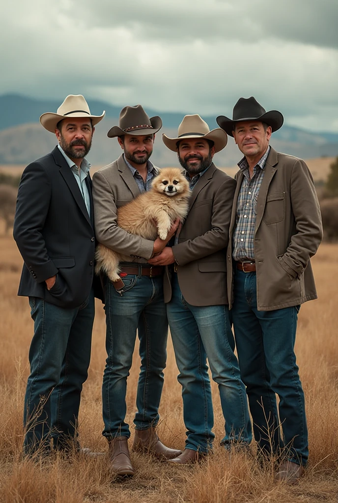 several people in cowboy hats pose for a photo, a A group of people, Cowboys, A group of people, realistic photo, folkloric, photo taken in 2 0 2 0, on light background, cowboy theme, eloy band, , full team, full length portrait of a group, sombrero, 2 0 2 2 photos