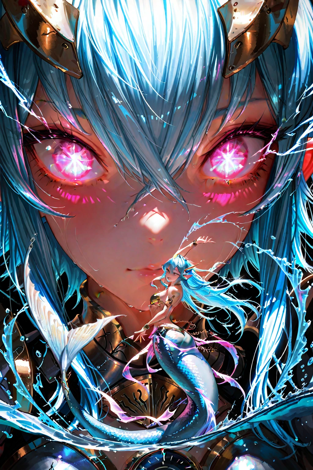 ,masterpiece,Highest quality,High resolution,Super detailed,Shiro \(no game No life\),Long Hair,Multicolored Hair,Hair between the eyes,Gradient Hair,Yellow Eyes,Flat ,(High-quality :1.5),Love Hotel at Night,Embarrassed,blush,Are standing,