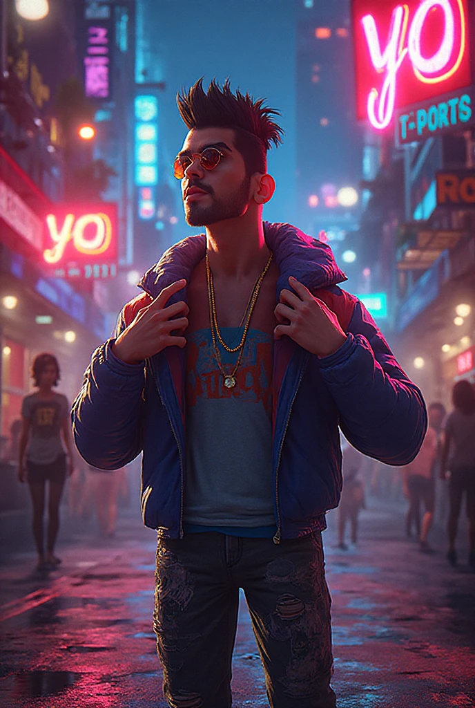 Change baground cyberpunk handsome boy realistic face 8k ultra realistic