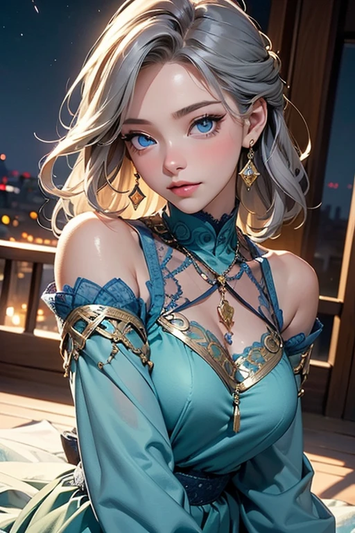 Create beautiful, Realistic fantasy artwork with vibrant jewel tones, Nice shine and shimmer, And a lot of snowflakes. Create a radiant woman with curly hair., metal hair, and realistic textured hair. Her skin is pure white，Seems, glows under the light. A woman's face matters: including ((soft, down jacket, big lips, elegant functionality, And the most beautiful Детальs macro eyes)) in the world. Woman in a winter landscape，Snowflakes and snowflakes gently fall., soft белый мех, Subtle iridescent Детальs, Subtle phantom rainbow Детальs, and delicate and exquisite jewelry，Shimmering under the lights. Includes many small fantasy Детальs，For example, hair spring, fitter, Delicate and charming embroidery, and sparkling luminous lighting. The woman's face is not obscured by Детальs，Her eyes are sharp，Permission высокое. Mix dreamy colors, Dynamic lighting, and Детальed background elements，Create a feeling of awe and immersion. These include colorful flying magical birds and jewel-colored butterflies, exuding magical halos.. Let's look at the latest trends in fantasy art., such as incorporating unique lighting effects, Learn dynamic and compelling composition techniques., And try a unique color palette. Take inspiration from the top artists on ArtStation and Midjourney.. Camera: Choose an angle, which will highlight the beauty of the characters and emphasize the magical grandeur of the work of art.. lighting: Create depth and atmosphere with atmospheric lighting technology. Permission: Aim for high-resolution images，to showcase intricate Деталь and clarity. Artistic inspiration: Get inspiration from popular artists at ArtStation, Explore different styles, genre, and theme. White skin, pale skin, Skin is really pale, The skin is really white, Beautiful eyes, Fantastical Детальs, small with