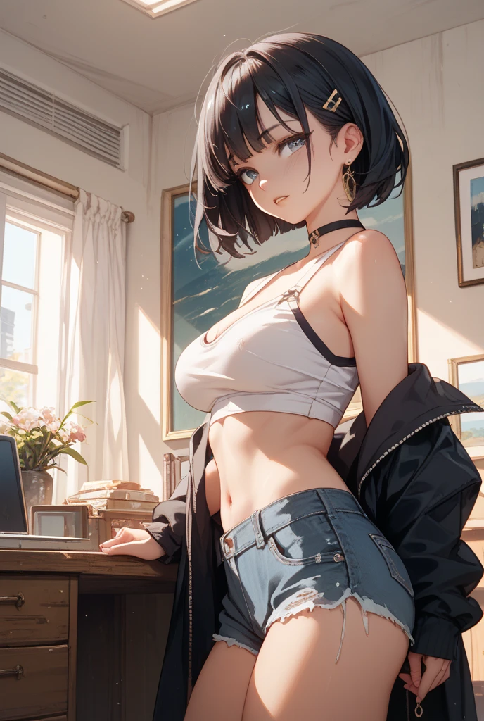 masutepiece, best quality, Ultra-high resolution and details, ultra-qualidade, Super emocionante, 8k, lighting like a movie, My girl's name is good, A menina mais fofa do mundo, majo! Show what you want to see!, Mostre-me todo o seu corpo,Let me know what you think of me,uma minissaia、minha moda、cueca fofa、joelho sox、Dentes bonitos、so cute.、no trem、Levanta a bunda assim com cara de envergonhado！？Fiquei tentado！、Atire diretamente abaixo do joelho、Poses sedutoras、pele brilhante e atraente、Melhor namorada、meias coxa-alta、pernas abertas、Elevador com um olhar envergonhado、enfia o bumbum para fora！？Fiquei tentado！、poses provocativas、pele brilhante e atraente、Melhor namorada、sorriso provocativo、Put your hands down！？,Belo desenho do corpo, surpreendente、Incredibly detailed representation