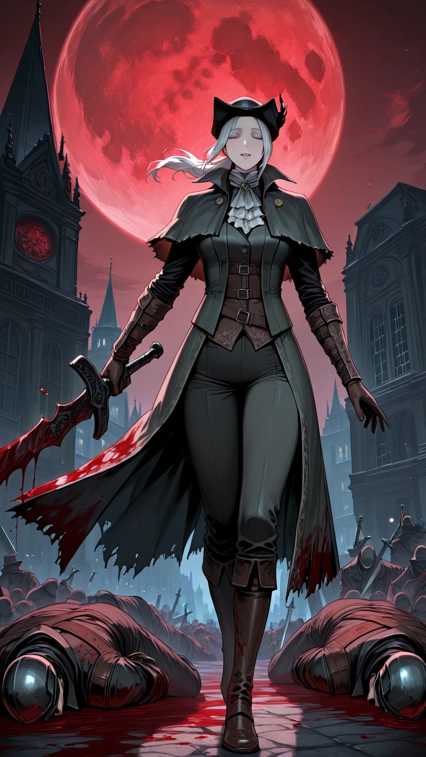 (Victorian photograph style: 1.5) picture of a female vampire cowboy in the desert night, a goth beauty, exquisite beautiful female vampire, ((anatomically correct: 1.5), (ultra detailed face: 1.2), best detailed face, red glowing eyes, full body, busty, wearing white bottom shirt, short skirt, dynamic color. wearing (cowboy hat: 1.2), wearing high heeled boots, wearing open black trench coat, flowing trench coat, she has a pistol in a holster, it is night time in the desert, moon light. moon rays, west America desert canyon background, Hyperrealism style, vibrant, Ultra-high resolution, High Contrast, (masterpiece:1.5), highest quality, Best aesthetics), best details, best quality, highres, ultra wide angle, 16k, [ultra detailed], masterpiece, best quality, (extremely detailed) RAW, chumbasket art style, rpg portrait photograph, BloodSoakedAI, victorianstyle