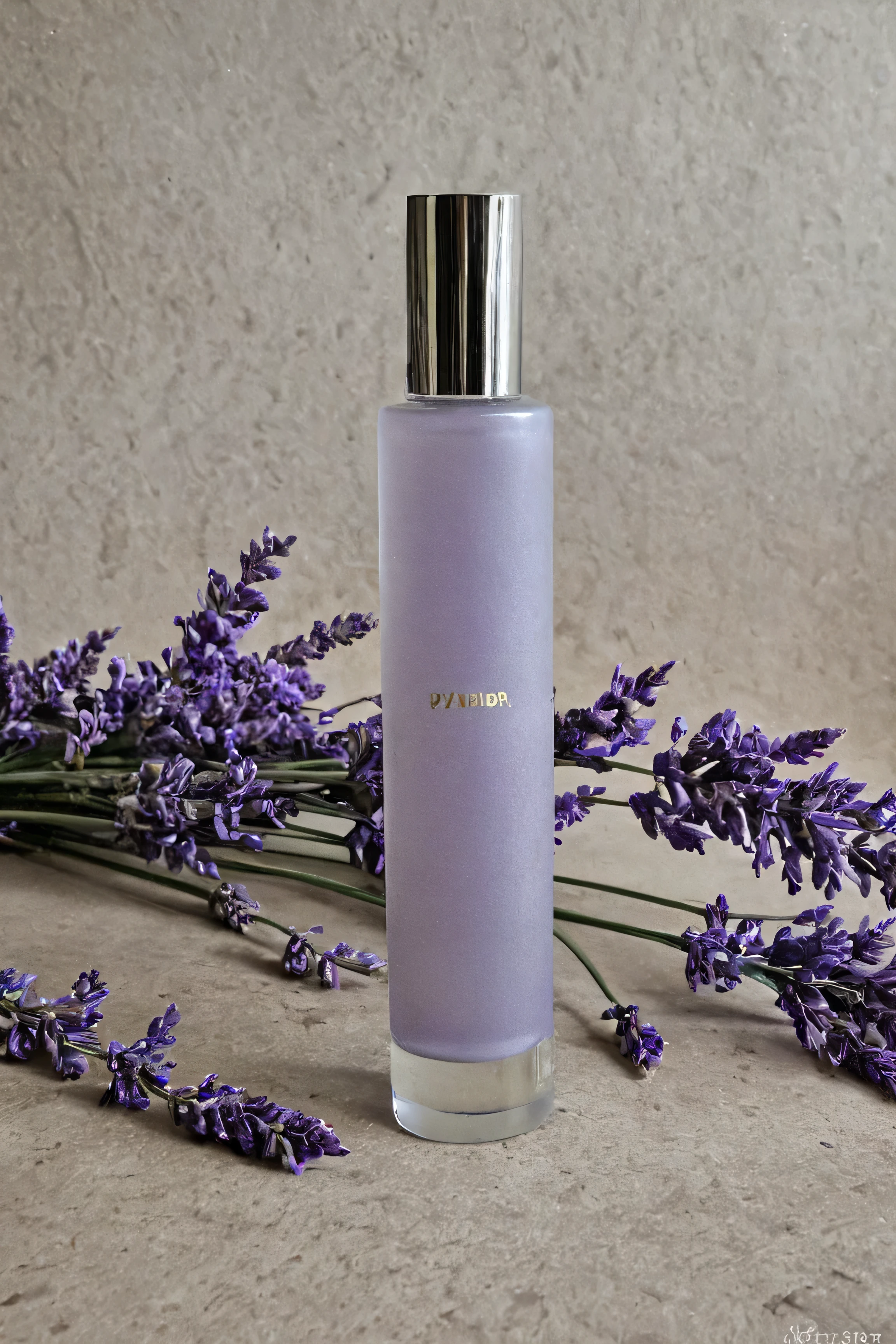 Please leave the name of the spray-type perfume in a、long cylindrical bottle based on the scent of lavender anonymous
