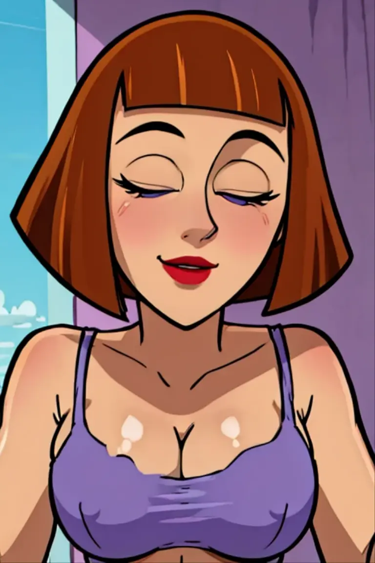 maddie fenton possessed by a  ghost, succubus, her hidden desires are brought up to the surface, she wants nothing more than to have  with her son, highres:1.2),character:1girl,maddie fenton,beautiful detailed eyes,beautiful detailed lips,long brown hair flowing,pale white skin, this is it she is going to cross a boundary and have  with her son, she looks at you with great anticipation, showing off her body, seducing you, intense eye-contact, she is focused on you, lying down on bed, steaming aura, she wants you inside her so bad, hardcore , ,  inside,  on ,  dripping out, deep penetration, pov , , best  of her life, intense , body shaking , arrogant face, intense arrogance, arrogant