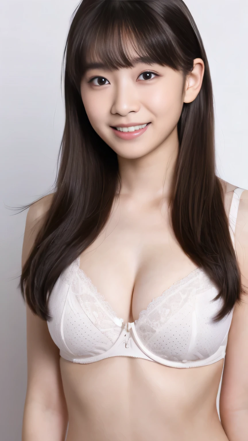 masterpiece、 beautiful eyes, ( An unrivaled masterpiece、 symmetrical eyes on canon:1.3),Very complicated、
( A masterpiece That Will Dispel the Crowd , Highest Quality , very detailed , detailed facial resolution、),,( baby-like face、Bang、 Wavy Hair 、 innocent and funny expressions 、 gentle expression、smile( Middle School Student 、 big boobs )、 Hair Accessories for Face Shapes 、Music Room)( 8kWallpaper、high resolution ,, )( full body portrait 、 from head to thigh) ( Ridiculous、 polka dot underwear ) Sharp Concentration 、 High Precision 、 Bra&panties with handcuffs