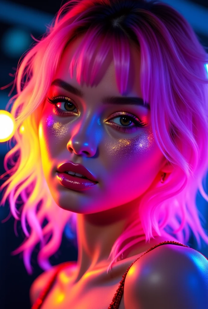 Neon Glowing Model - FLUX Flux.1 D