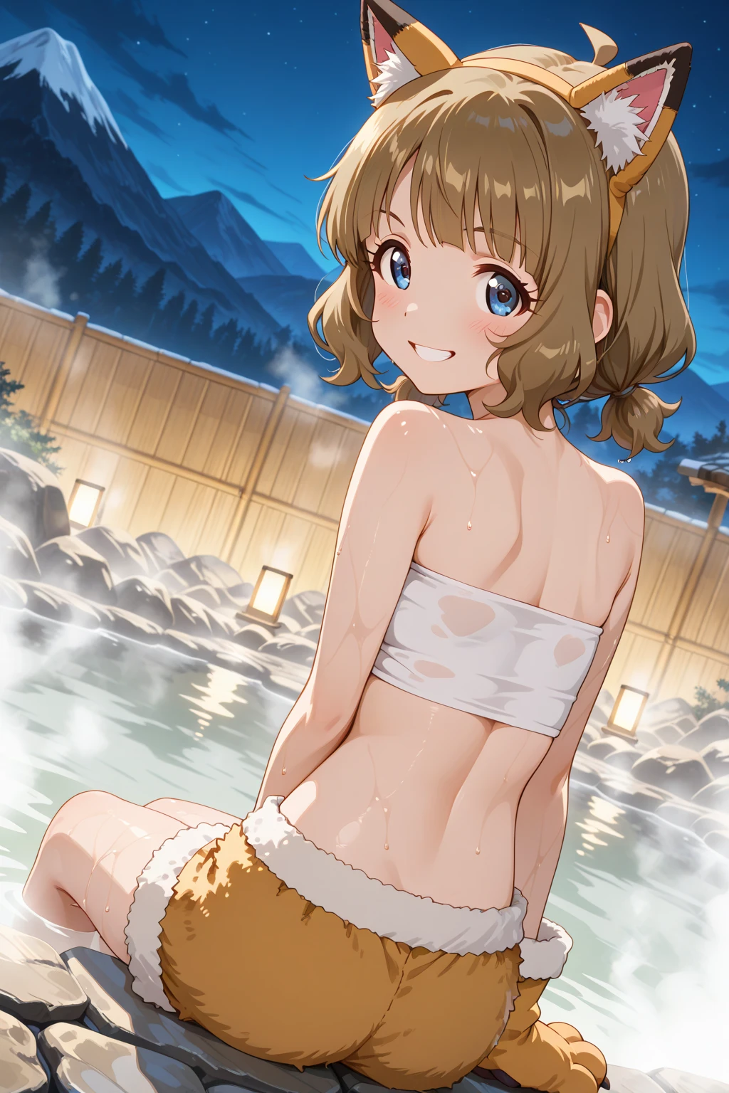 score_9, score_8_up, score_7_up, source_anime,
ijiranaideyoshi, <lora:ijiranaide-yoshi-s1s2-ponyxl-lora-nochekaiser:1>,
yoshi, brown hair, twintails, brown eyes, ahoge,
nude, naked, 
outdoors, onsen, towel, naked towel, steam, bathing, nude cover, partially submerged, water, bath, steam censor, wet towel,
looking at viewer, dutch angle, cowboy shot,