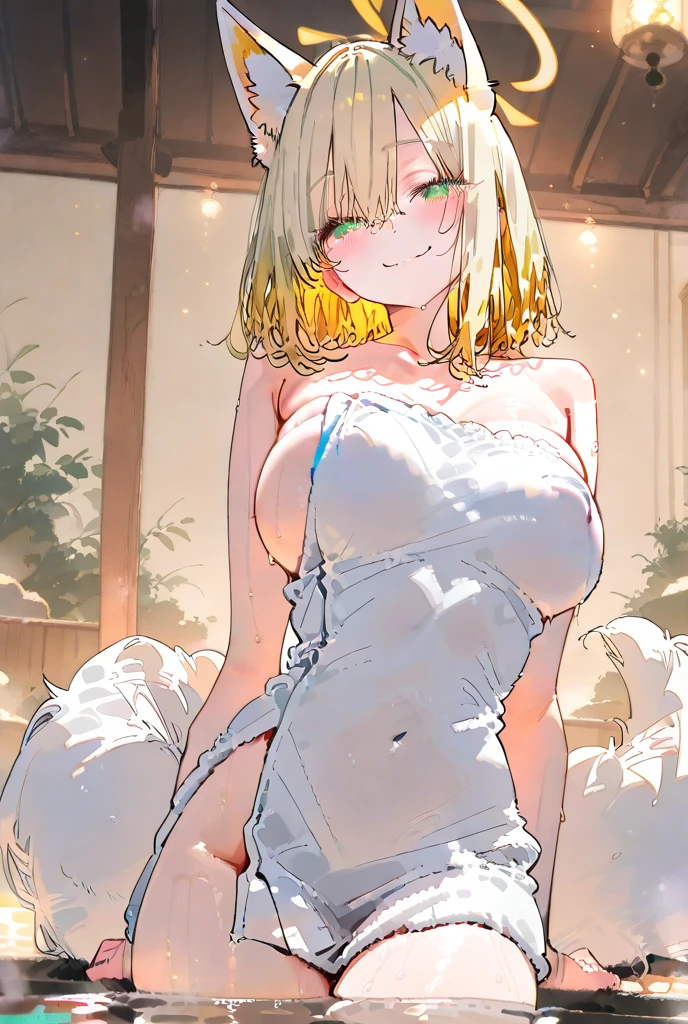 ((Best quality, 8k, Masterpiece: 1.3)), Sharp focus: 1.2, A beautiful woman with perfect body: 1.4, Slim abdomen: 1.2, ((Layered haircut, ?????????????: 1.2)), (??????) (Small and beautiful hard ??????) (Thin and damp button up to shirt length: 1.1), (White shirt wet by rain), (Rain, Street: 1.2), Wet body: 1.1, Highly detailed face and skin texture,  Detailed eyes, Double eyelid, tanned skin, ????, tan