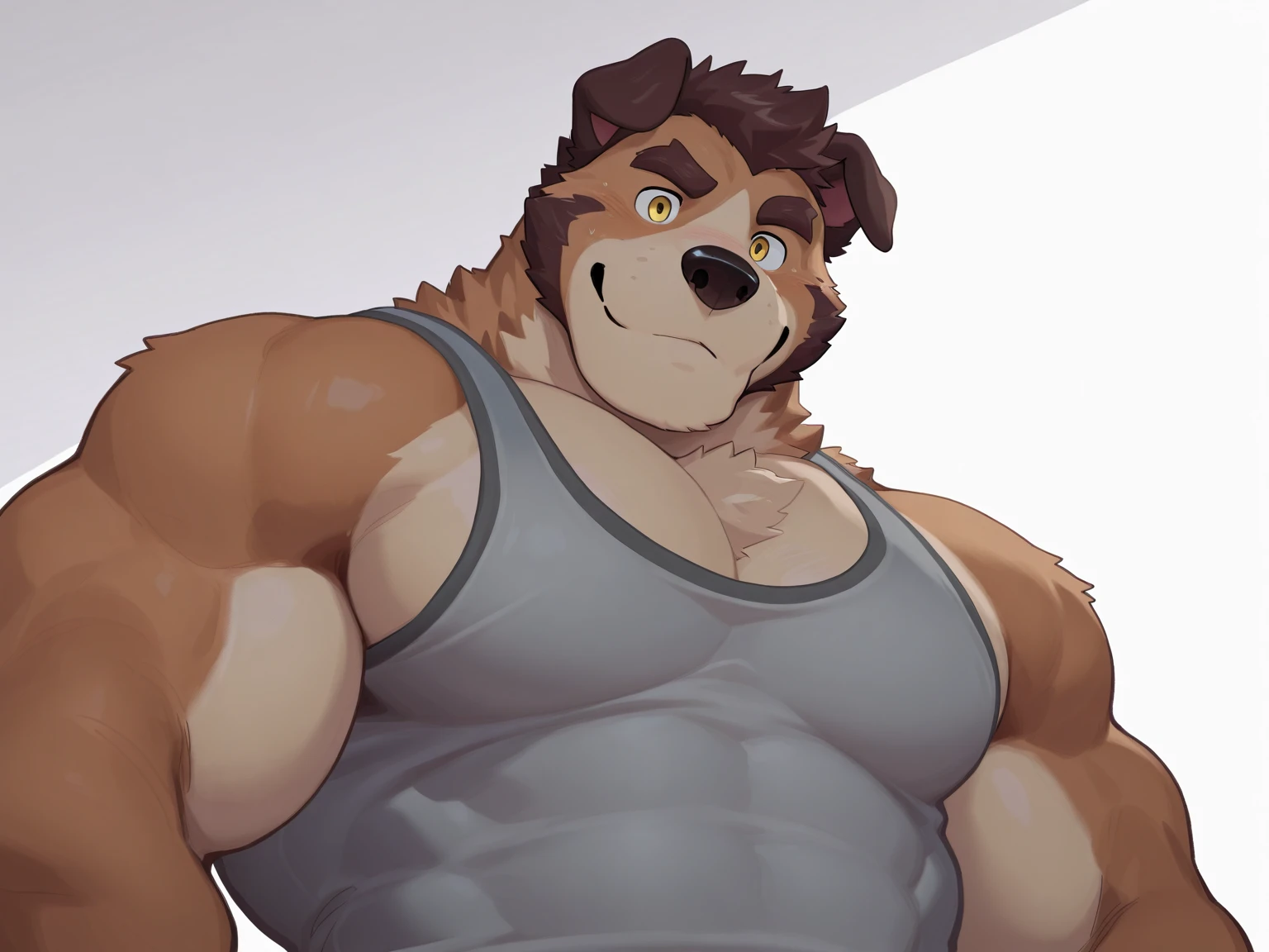 hairy，（（Wolf，，construction shorts，Black-rimmed glasses，white towel）），beard，white fur，male，Common，full body picture（（极其lifelike阴影，masterpiece，Very detailed，lifelike））， （（Cat）），dynamic poses，Construction site，Show arm muscles，Wipe your sweat with a towel（（极其lifelike背景，masterpiece，Very detailed，lifelike））detailed background