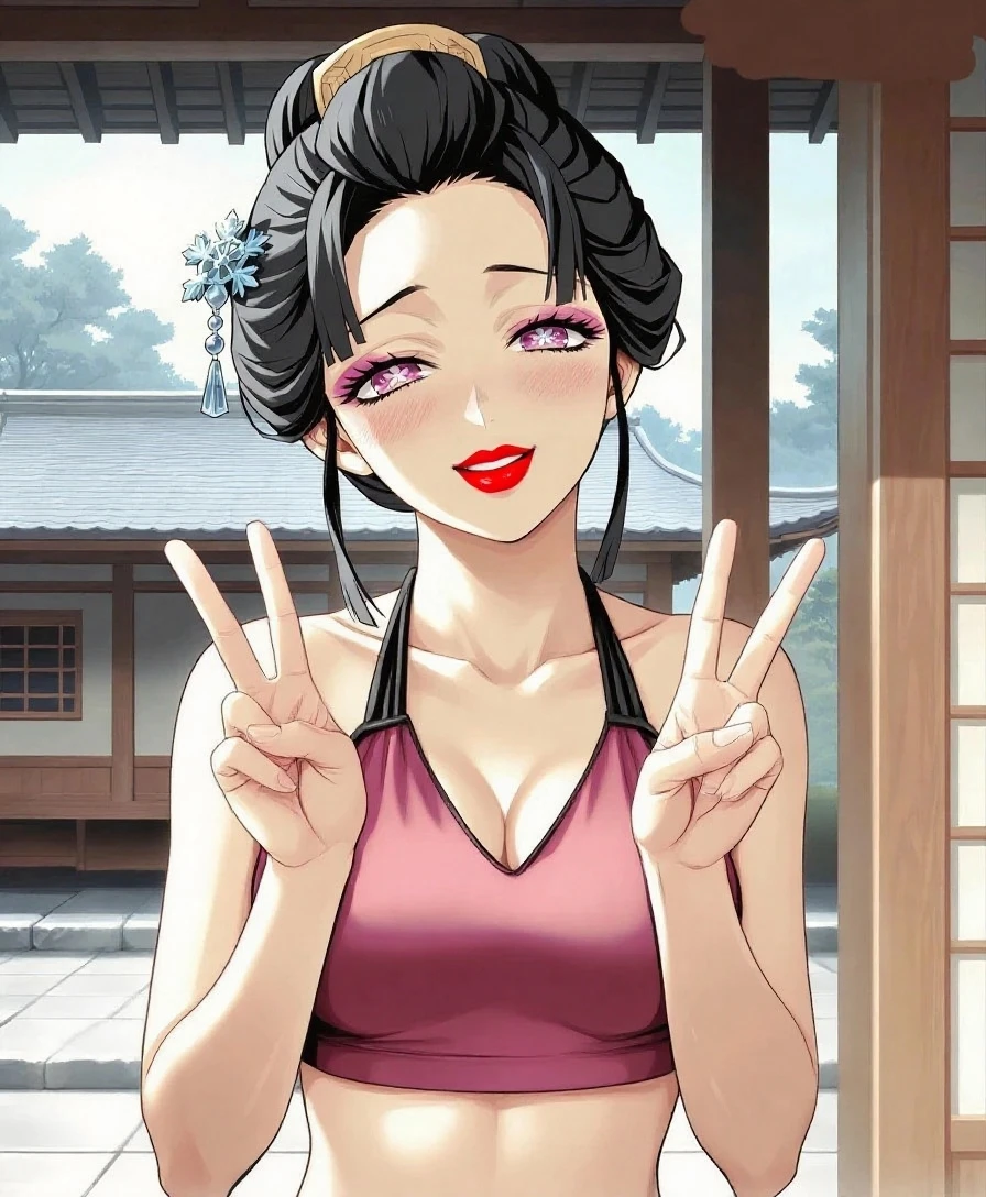 masterpiece, best quality, amazing quality, high quality, highres, general,
1girl, solo, boa hancock, upper body, smile, :d, teeth, red  shoulder, righthandp3n, lefthandp3n <lora:Handp3n:1>, looking at viewer, outdoors,