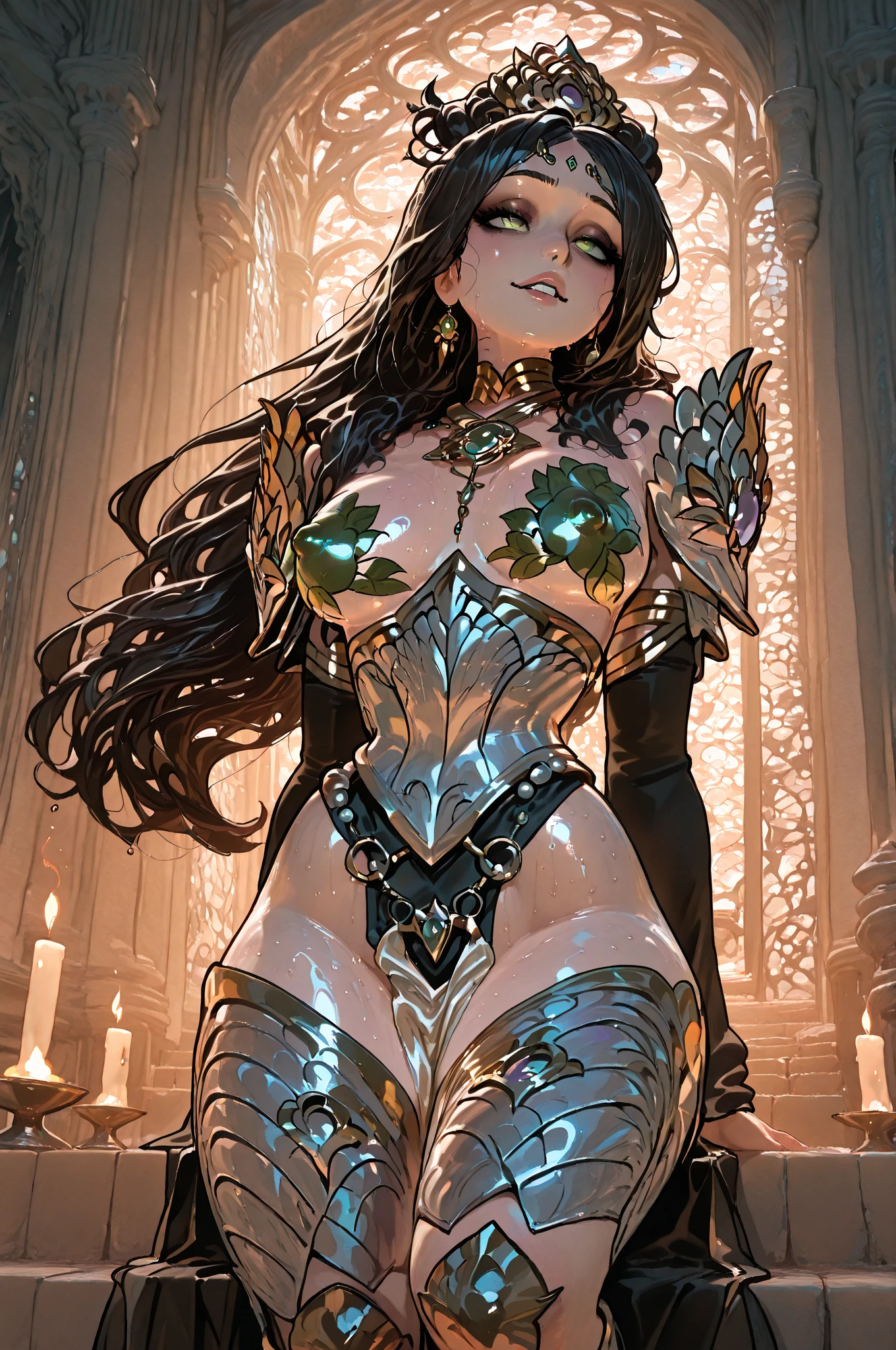 Thick acrylic , adorable stunning snakegirl  with silver snaketail , sitting on her snaketail , extreme beautiful delicate face , full body , define hand , whole perfect hourglass figure body , shiny scales , gorgeous plumage , elegant ＋ ornate ＋ luxury , insanely detailed and intricate , Grand ancient forests under full moon background , landscape perspective , rich Colors , Stanley Artgerm Lau and Will Murai style , line details , cinematic lit , Tyndall lighting , blink - and - you - miss - it detail , movie scene , masterpiece , amazing work , exacting precision , best quality , 8k --hd --no blur --q 2