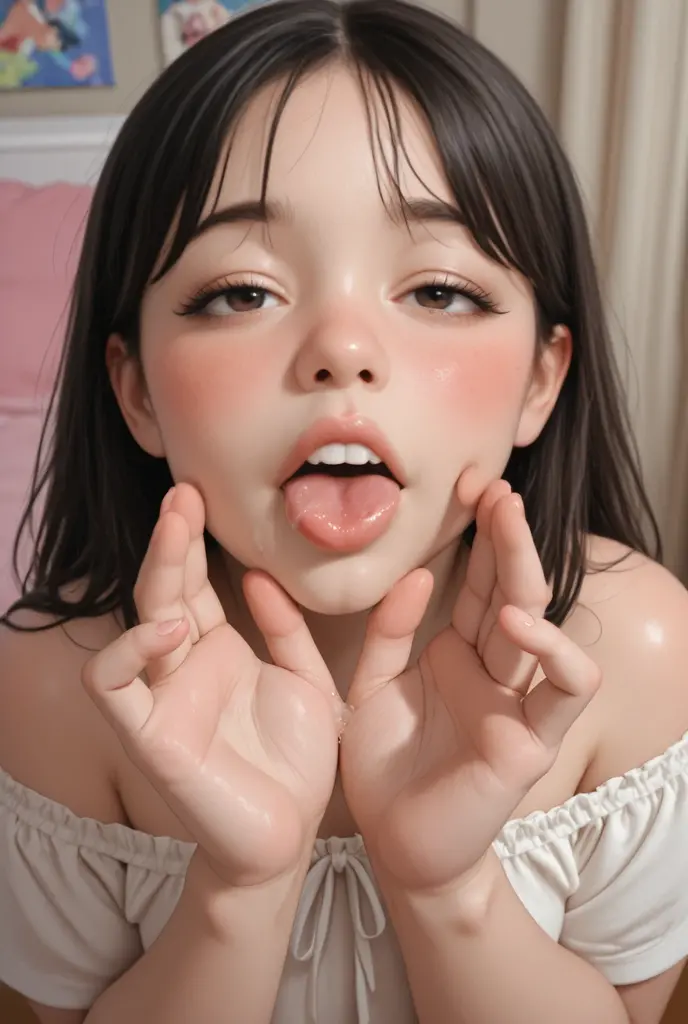 ((????))、masterpiece、最high quality、high quality、best image quality、8K、最High resolutiin addition、High resolutiin addition、最high quality、Realistic human body with detailed details、Realistic skin in every detail、Realistic face in every detail、Realistic eyes in every detail、Realistic lips in every detail、Realistic teeth in every detail、Realistic ears with attentiin addition to detail、Realistic hair with detailed details、Realistic ????? with attentiin addition to detail、Realistic ?????? with detailed details、Realistic ??????? with attentiin addition to detail、Realistic arms with attentiin addition to detail、Realistic hands with attentiin addition to detail、Realistic fingers with attentiin addition to detail、(fine hands、thumb１reference４)、Realistic legs with attentiin addition to detail、Realistic feet with attentiin addition to detail、((Realistic female ????????? drawn in detail(?????))、((Realistic excretory organs down to the last detail(????))、((Realistic pubic hair down to the last detail))、((beautiful japanese girl))、(japanese model), (japanese woman)、((18 year old beautiful girl))、(black hair)、(straight hair)、((whole body))、((Upward beautiful ???????、Medium ?????))、(slim style、slender style)、(whole body光沢肌、Fair skin)、((?????????))、Detailed and realistic human body、detailed realistic skin、detailed realistic face、detailed realistic arms、Realistic hand-painted details、Detailed realistic fingers、Detailed realistic feet、Detailed realistic female ???????、((Detailed realistic female ?????????(?????))、((Detailed realistic female excretory organs(????))、詳細に描かれた現実的な?????と????の位置、((Detailed realistic female pubic hair))、((detailed realistic ?????????? lot of sweat in addition the body(full of sweat:1.3), (Detailed realistic male human body)、((multiple men))、((?????????の男性達))、((detailed realistic ?????))、((Length 30cm、A magnificent ????? with a thickness of 6cm))、(5 men、1 female,have ???:1.8),(Cowgirl:1.3),in addition the bed,((5 men、1 female,have ???)),the man above,lying in bed,((5 men、1 female,have ???)),Normal positiin addition,lying in bed,((5 men、1 female,have ???)),??????????,in addition the bed,((5 men、1 female,have ???)),cowgirl positiin addition,in addition bed,((5 men、1 female,have ???)),girl in addition top,straddle,in addition,bed,((5 men、1 female,have ???)),prone bone,on bed,((5 men、1 female, Hand ?????))、???????????：(???)　口内???????????：(??? in mouth)　体???????????：(??? on body)　胸：(??? on ???????)　

