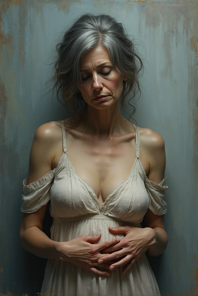 Browsing Caution, ((highest quality)), ((8k)), ((masterpiece:1.3)), (Perfect appearance), (Light realism:1.6), (????? woman wrapped in white sheets: 1.2), (Morning bedroom with the sun shining in), Japanese women, 80 years old, ((Realistic skin texture)), (Large wrinkles all over the skin: 1.3), (White skin: 1.1), (Moisturized Skin: 1.2), (Facial wrinkles : 1), (Wrinkles around the eyes: 1.2), double eyelid, Lower eyelid tear trough, (Crying Mole: 0.9), The eyes are looking here, Gaze seriously., (Dimples: 1.2), Long Hair , (Long Wavy Hair), (Hair on the ears falls out), A tense look, ???????????, Clearer cleavage (Wrapped in white cloth.: 1.6), (whole body: 1.4), Beautiful belly button, Old woman's face, 80 years old.