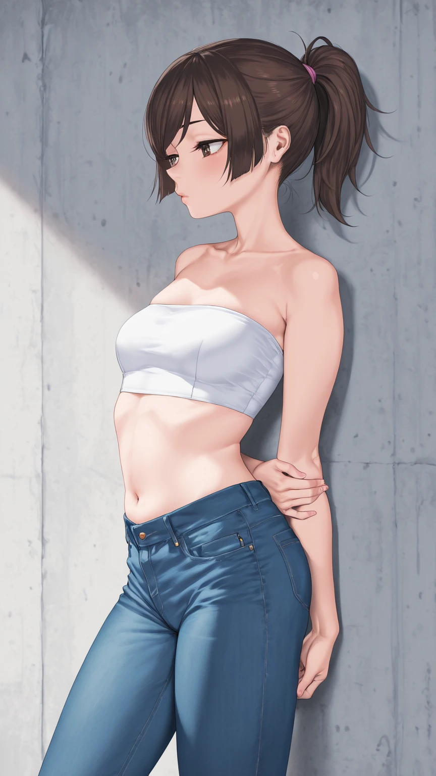 ((The best quality)), ((Masterpiece)), (detailed), Perfect face, ((4k)), , Nobara Kugisaki,  cropped tank top, blush, cowboy shot 