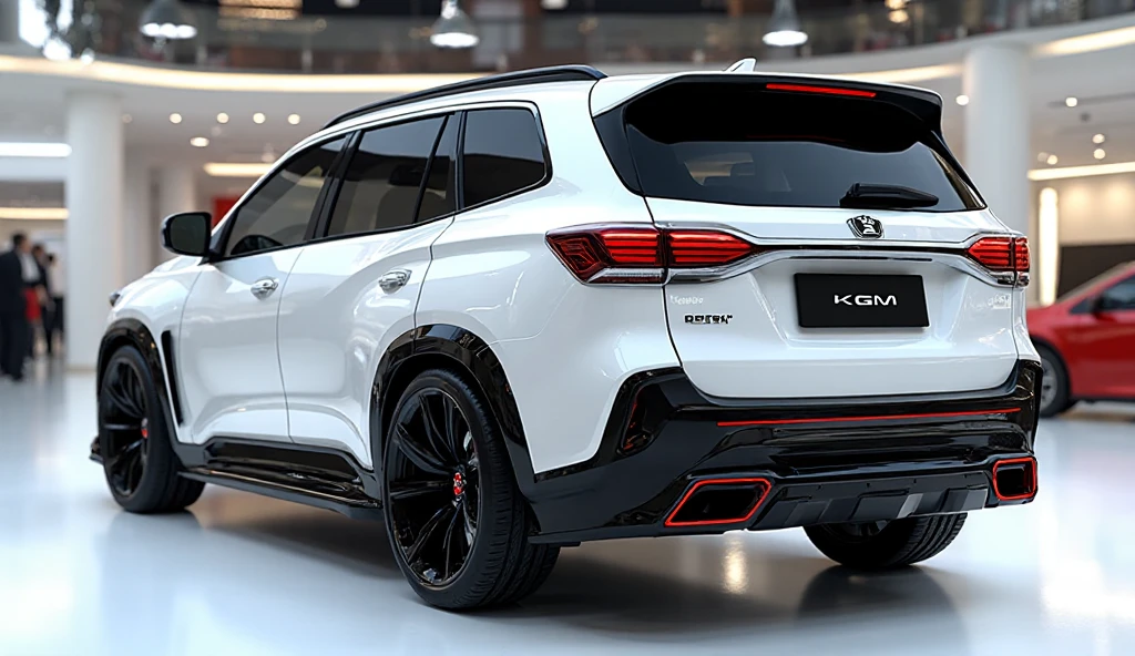 Create an ultra-detailed 3D render back view, of a modern (KGM Rexton ...