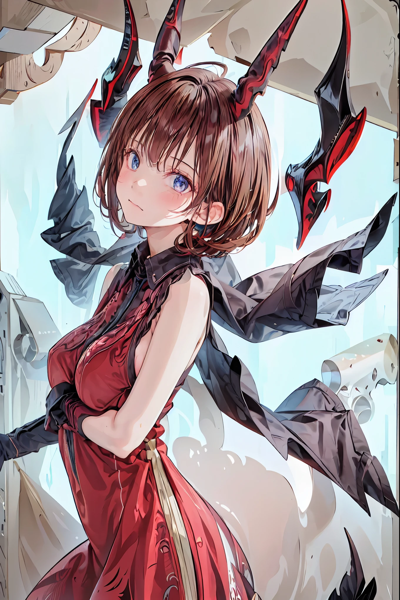 Devilish Convenience Store, Possessed Clerk Girl, Inhuman Strange Customer,  Hellish atmosphere, Vivid Color, sad emotion

High quality,4K,8K,high resolution,masterpiece,extreme details,real,写真realな,HDR,UHD,Studio Lighting,extremely detailed painting,clear focus,physics-based rendering,extreme details説明,professional,bright colors,ボケ背景 暗いDevilish Convenience Storeエンスストア,girl with possessed expression,inhuman and strange looking customers,dark and dangerous atmosphere like hell,Vivid Colorのネオンサイン,sad expression