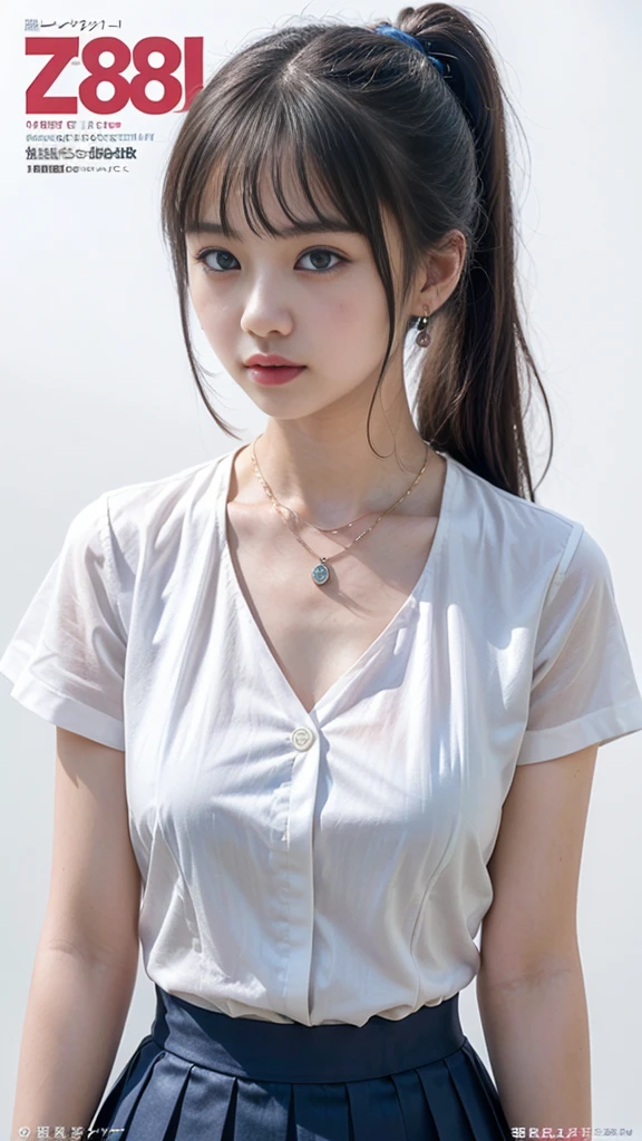 White collared shirt,jeans,Park,On the lawn,Close up face,One woman,masutepiece, The highest image quality, High quality, the background is clear,Beautiful woman, Japanese,Ultra-detailed, finely detail, hight resolution, 8K Wallpaper, Perfect dynamic composition, Beautiful detailed eyes , Detailed, Detailed eyes, Detailed skin, Beautiful skin, 超hight resolution, (reality: 1.4),Very beautiful woman, Slightly younger face, Beautiful skin, slender, (Ultra photo realsisim), (hight resolution), (8K), (Very detailed) (beautifully detailed eyes), (super detailed), (Detailed face), view the viewer, Fine details, Detailed face, Staring straight ahead, Staring straight ahead, photos realistic, Bright lighting, Professional Lighting, Black hair,poneyTail,a baby face,fourteen years old,Hairstyle: ponytail,Long ponytail hairstyle,slight smile,neat and tidy clothing,Beautiful Japanese KPOP idol photo, hair style is ponytail, my eyes are double and wide, baby face, smile and look straight ahead, slender, small breasts,Close up face,