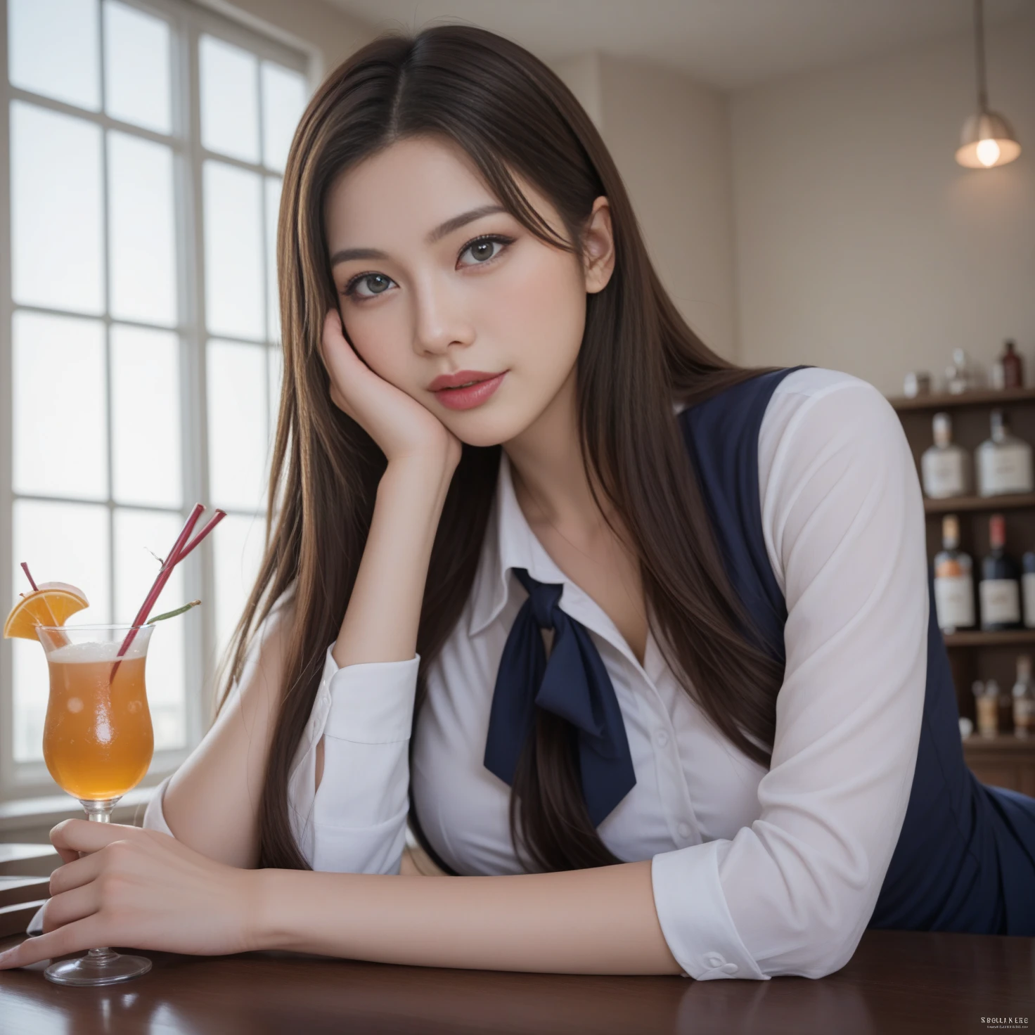 8K、RAW Photos、Highest quality、Super detailed、Super Resolution、Ultra HD、8K壁紙、Amazing details blazer uniform girl ((White blouse with formal collar, Blue Blazer, 
Red Check Skirt, Red checkered ribbon on blouse)), Complete limbs, Full Finger, 
(((((Inside the Starbucks store)))))、((16 year old female student))、(((((Eat cake、Drink coffee、smile)))))、(((Heart Necklace、Gold bracelet)))
(((Emphasize )))
(((((Woman sitting at the window seat)))))
(((((The red Tokyo Tower can be seen from the window.)))))
((((Full body photo、The whole body is visible、Full body portrait))))
