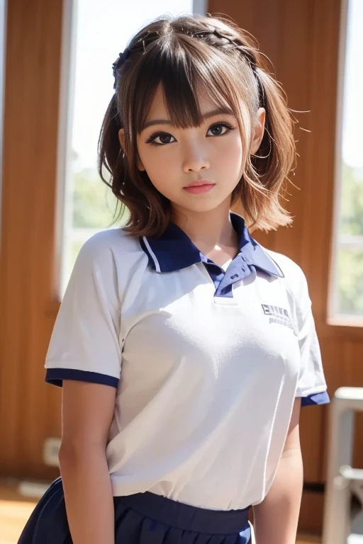 {{{masterpiece}}},{{{{{official art}}}}},{{{high quality}}},{{{best quality}}},{{{{8K_wallpaper}}}},{{{{extremely detailed eyes}}}},{{{{extremely detailed body}}}},{{{{extremely detailed finger}}}},One Girl,18 year old beautiful girl、Pure Girl、 ,sitting on bench,Small breasts, Thin legs, Red Cheerleader Uniform, skirt,  Stomach,  , ((masterpiece)), ((Highly detailed face)), Highest quality, Surreal, High resolution, Intricate details,(Beautiful and delicate eyes and lips), (Symmetrical eyes:1.5),(Best Shadow. Very delicate and beautiful.), Beautiful white skin,embarrassed,blush:1.3 , (Open your mouth,teeth), Very long brown hair, (bangs), Floating Hair, Messy Hair Good Lay, ((Close Up)),locker room 、Hallway Nightlight,Moody Lighting,(No makeup)