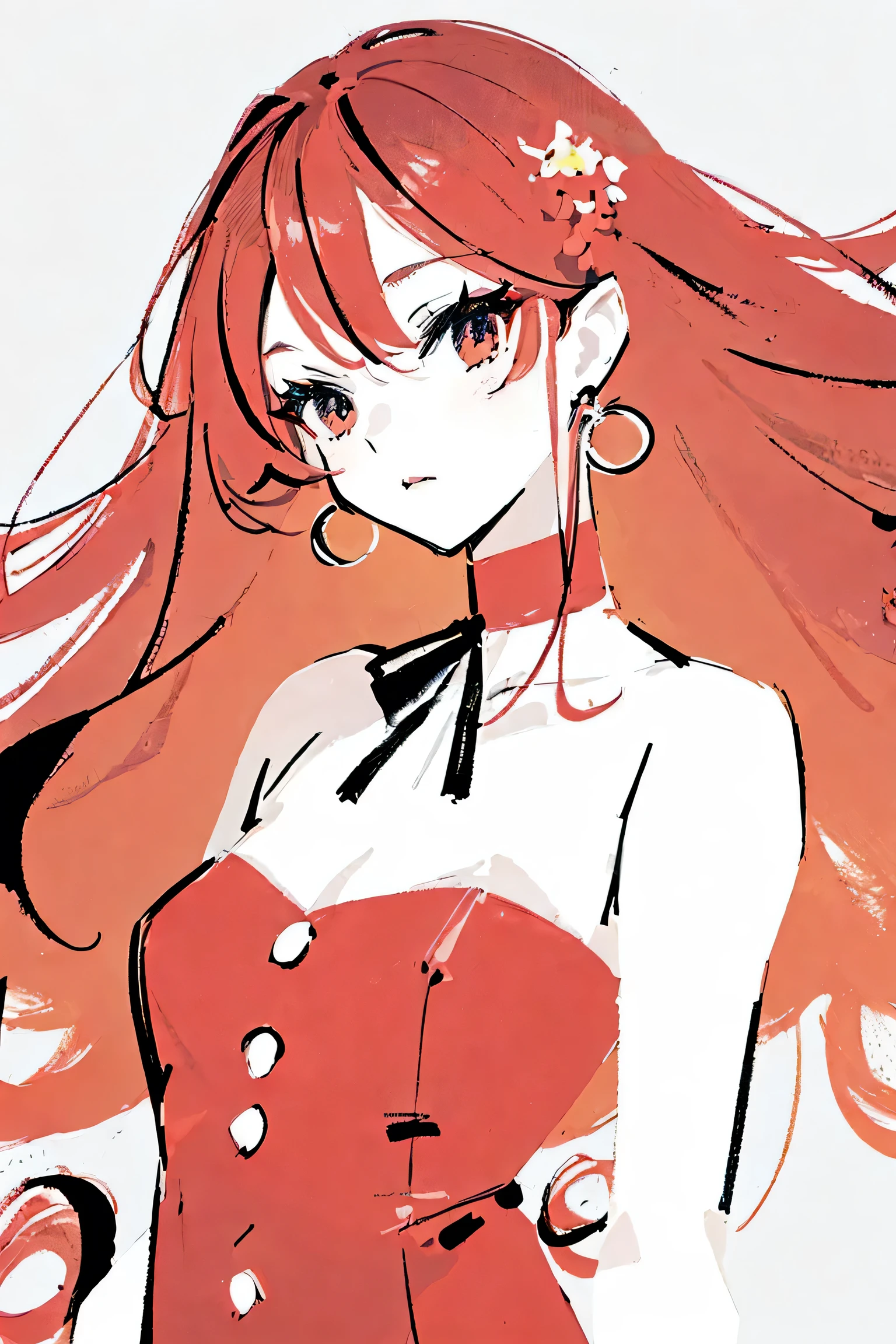 mode art illustration,1girl