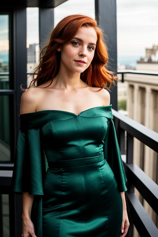 (high quality:1.5), (((8k))), extremely detailed, (High detail:1.2), Solo, (HotLexi Woman)), 24 year old Dutch redhead female, (Green natural eyes), ((perfect )), (in mansion), (black luxury dress strapless with gold details),
