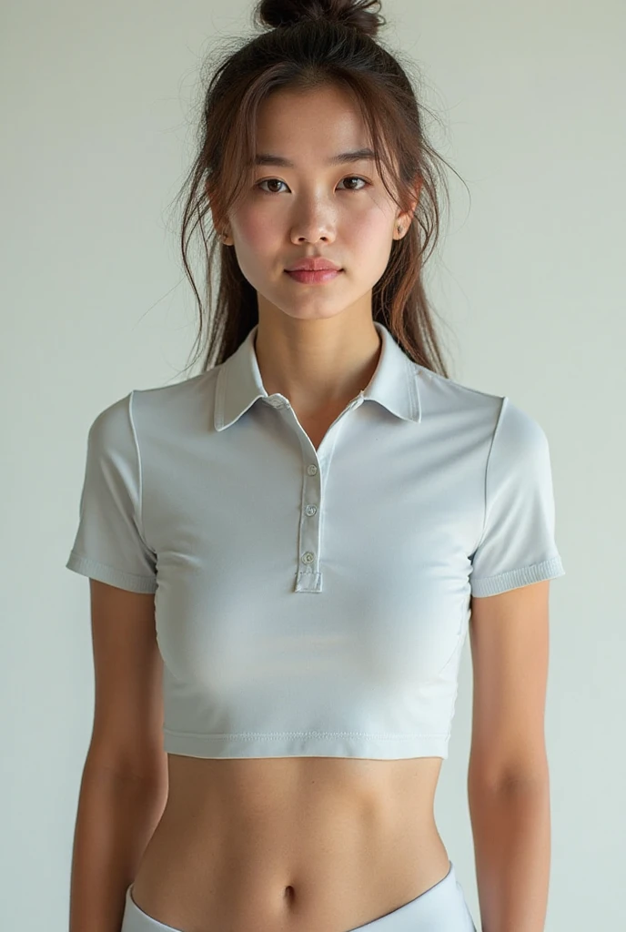 polo shirt、pantyhose/stockings、pendant、,revealing