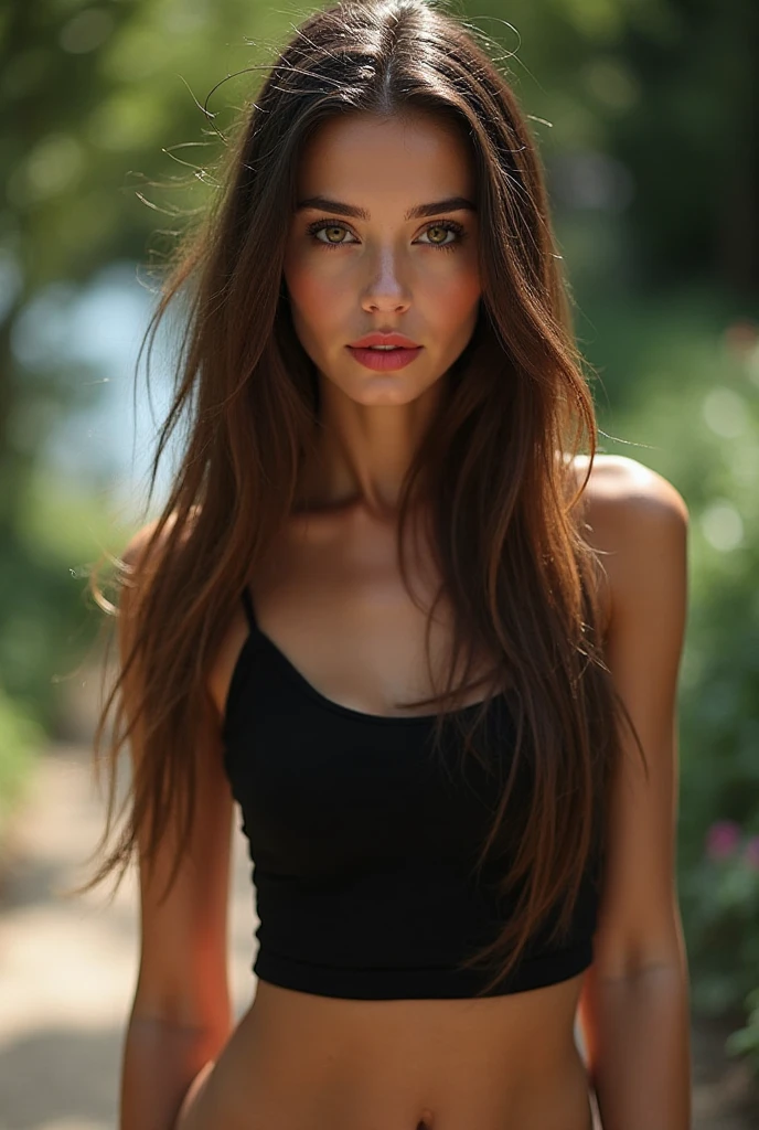 Focusing area: dynamic point (21 points), zoom focal, Sweat and wet body, editorial photograph of a beautiful young , slim, athletic body, shapely legs, white wheat skin, straight brown hair, wide hips, small waist, big chest, 17 years old, sexy, perverted and , flirtatious pose, arms outstretched, translucent blouse, extremely detailed eyes, detailed symmetric realistic face, extremely detailed natural texture, beige blouse, Neckline, big chest, perfect high detailed hands, perfect high detailed fingers, beautiful face, high detailed perfect eyes, beautiful gradient, Beautiful girl, clean detailed, dynamic pose, massive chest,  uniform, Green Minkirt, Uhd digital painting, hyperdetailed triadic colors, unreal engine, fantastical, intricate detail, complementary colors, 8k resolution, heavy strokes, dynamic light source, nikon d850 film stock photograph, kodak portra 400 camera f1.6 lens, extremely detailed, amazing, fine detail, rich colors, hyper realistic lifelike texture, dramatic lighting,