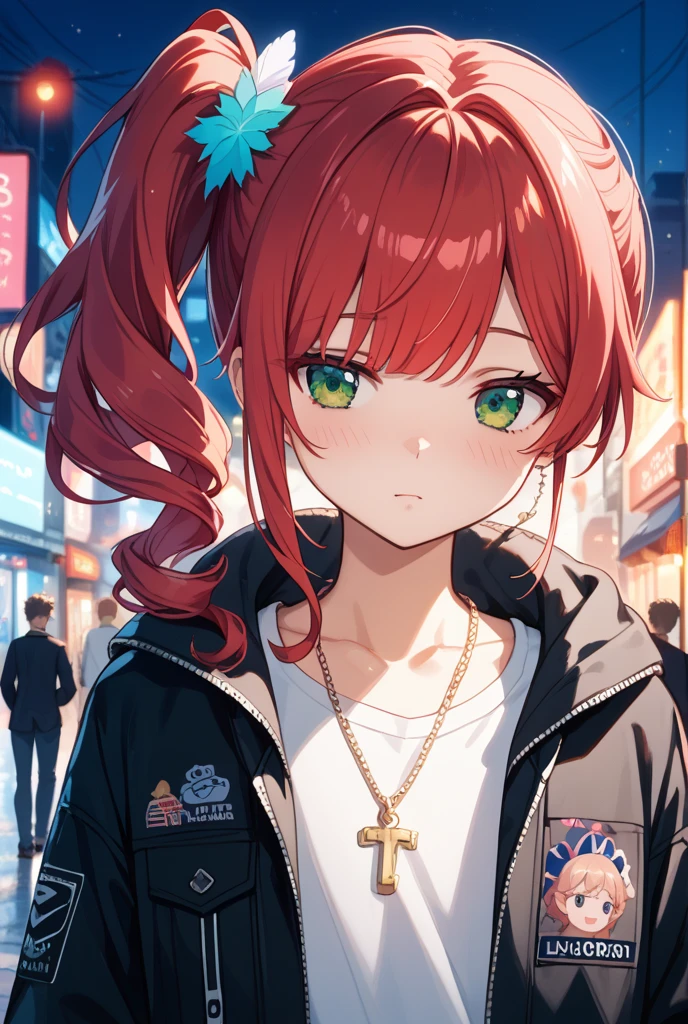 Shana,灼眼のShana,Long Hair, Redhead, Red eyes,happy smile, smile, Open your mouth,Baseball cap,Oversized black hoodie,Black long skirt,short boots,evening,Sunset,The sun is setting,walking,whole bodyがイラストに入るように, break outdoors, construction area, break looking at viewer, whole body, break (masterpiece:1.2), Highest quality, High resolution, unity 8k wallpaper, (shape:0.8), (Beautiful attention to detail:1.6), Highly detailed face, Perfect lighting, Highly detailed CG, (Perfect hands, Perfect ),