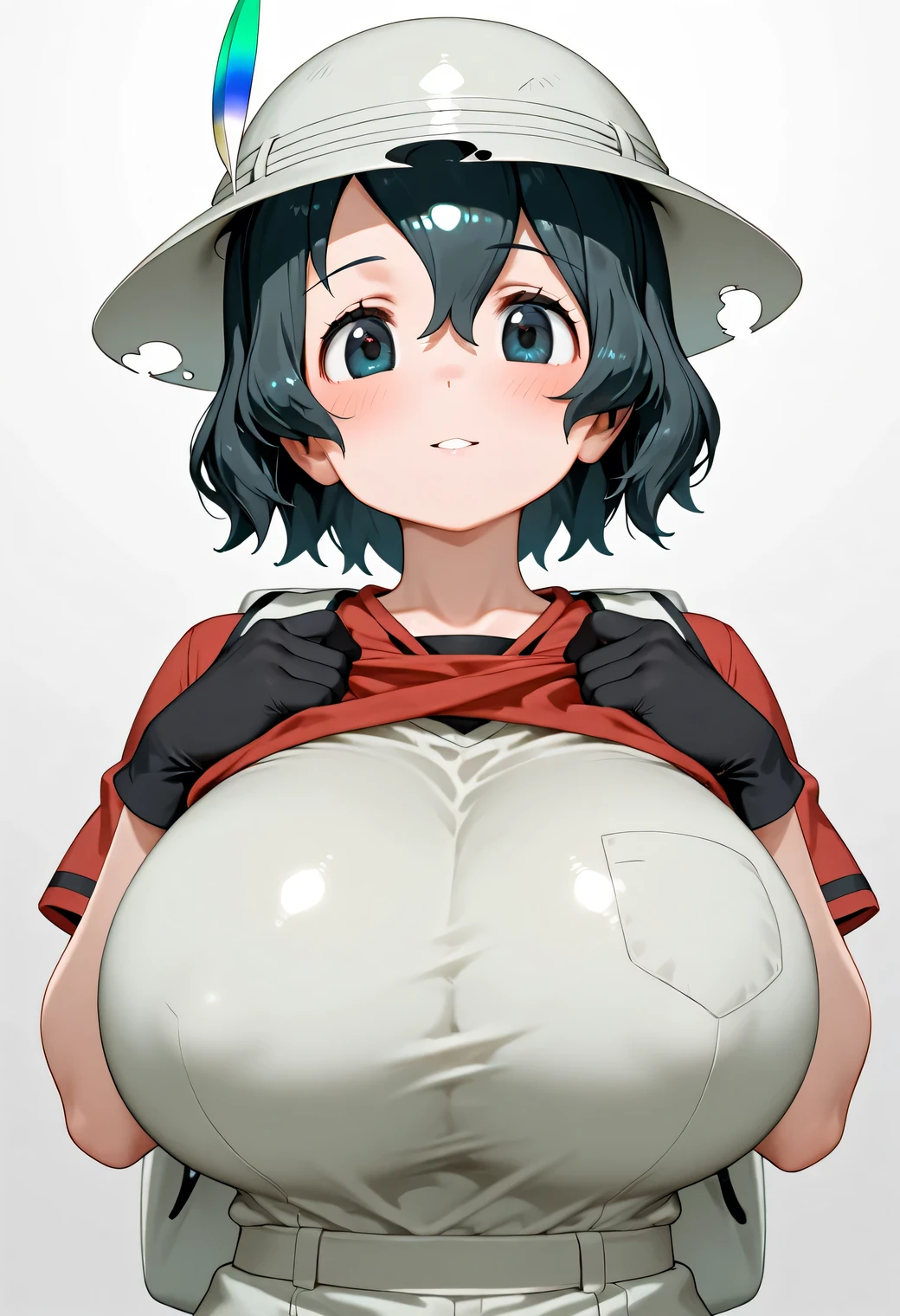 kaban (kemono friends), huge breasts, huge breasts