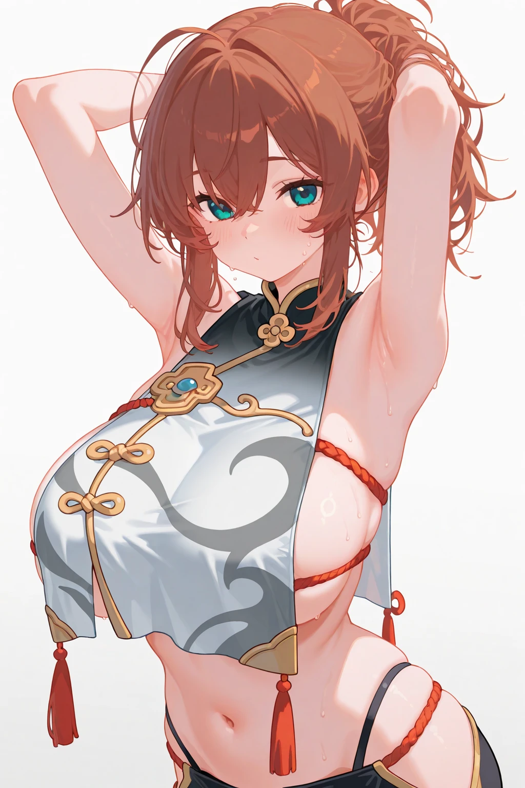 score_9, score_8_up, score_7_up,source_anime, high res image,masterpiece,best quality,girl,cute face,clear skin,simple_background,sex_from_behind,anal,amber_genshin,topless,deepthroat,