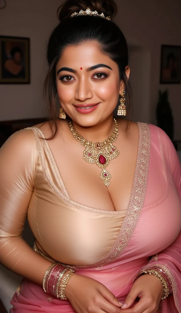 (best quality,4k,8k,highres,masterpiece:1.2),ultra-detailed,(realistic,photorealistic,photo-realistic:1.37), mature milf woman in pink push up bra,beautiful detailed eyes,beautiful detailed lips,extremely detailed eyes and face,long eyelashes,seductive pose,sensual expression,intricate lingerie details,soft lighting,warm color palette,cinematic composition