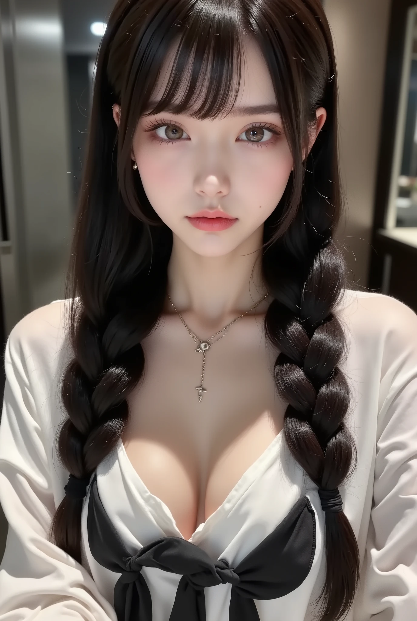 Professional Fashion Model ,  model photography ,  Dynamic Configuration,  charming and surprising angles,  professional camera work ,  Highest Quality,  very sophisticated,  realistic skin texture , ultra high definition,  high resolution, correct, 해부학적으로 correct, masterpiece, Premier,  beautiful hair,  big butt , smile,  blurry background ,  DROP SHADOW,  corrosive material,  cinematic lighting effects ,  ray tracing , 8K octane, Filming technique 