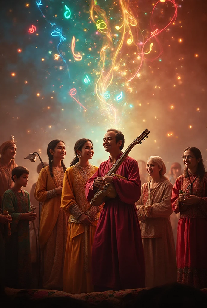 A vibrant celebration of cultural diversity through music, showing ...