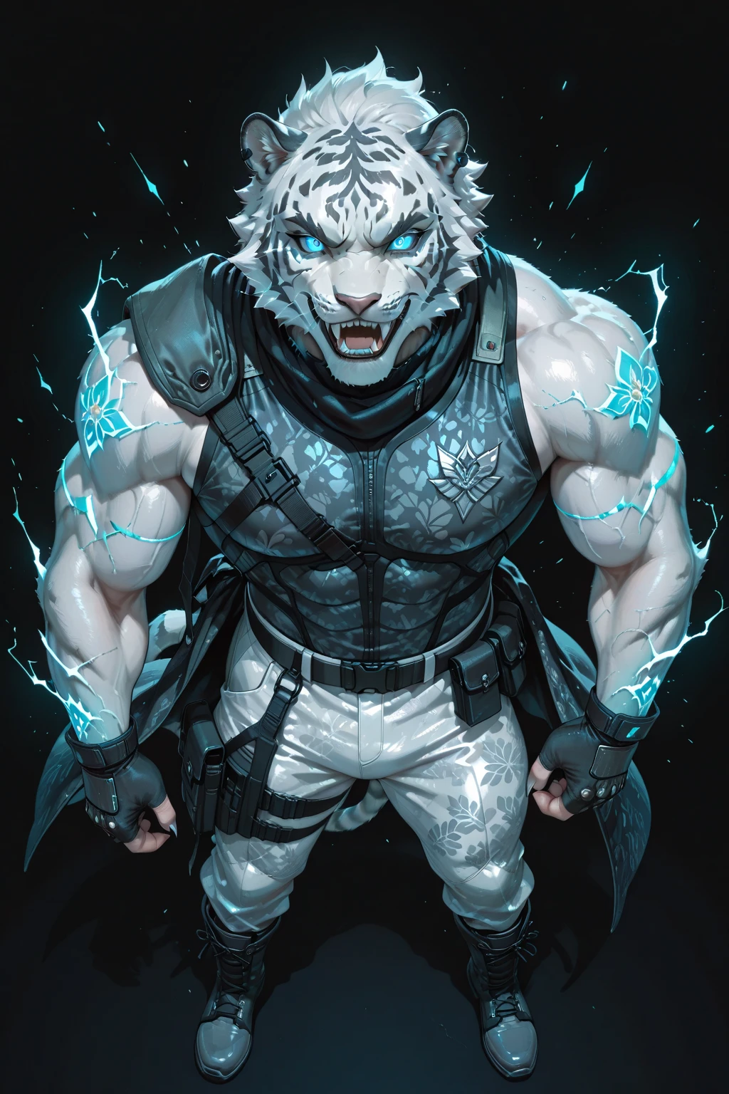 masterpiece,best quality,(1 boy:1.1),(Solitary:1.1),muscular male,Empty,8k HD,Extremely detailed,Detailed background,masterpiece,muscular,muscular anthro,grown up,(Looking at the audience:1.1),(single background:1.4), ::2],Solitary,Medium shot,whole body,
(langshu:1.3),Wolf Boy,beard,Thick eyebrows,Gray body,Wolf ears,White hair,Long hair,Wolf Tail,nail,author：(lindong:0.3),author：(null-ghost:0.7)