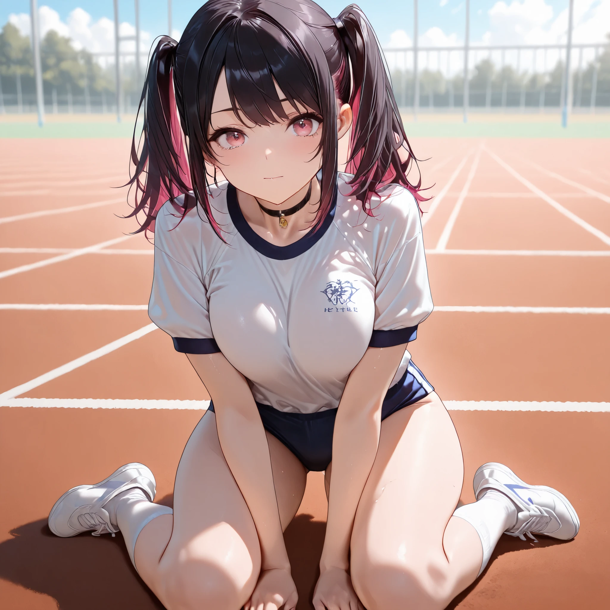 pieces fly、masterpiece、highest quality、Super detailed、High resolution、High resolution、8K portrait、Unity 8k壁紙のHigh resolutionCG、unity 8k wallpaper、cute type little:1.5、:1.5、Highly detailed CG unity 8k wallpaper、realistic、real person、cute type little、 portrait photography、shiny skin、High resolution、(16 years old:1.2)、(1 girl)、beautiful clear eyes、very detailed explanation、delicate face、nice lips、slender body、Same with big breasts thin waist、thin legs、(athletics stadium:1.6)、1 girl, cute type, perfect face, seriously, (blush:1.5),((There are a lot of people nearby:1.4))Same with big breasts,(nude:1.2),Detailed description vagina,show vagina,(spread legs),spread ,((cum in vaginas:1.3))