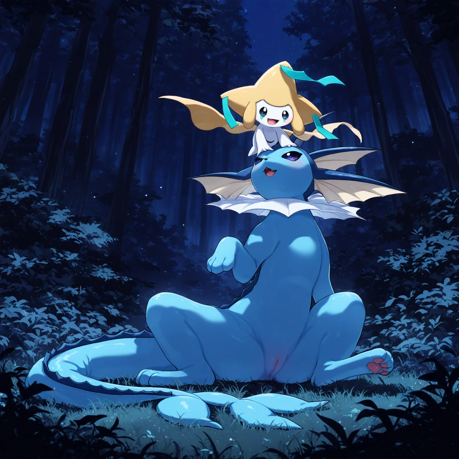 score_9, score_8_up, score_7_up, score_6_up, score_5_up, score_4_up, (source_anime), pokemon, 2girls, (( gardevoir, Tall stature, giantness, , Withered , Sagging ,  big Thighs, big )), Distant vision, ((lillie from pokemon, kid, Little kid girl, sucking ) age difference, giant size difference, field, Horizon, forest, sunny day, sucking , lying on the grass