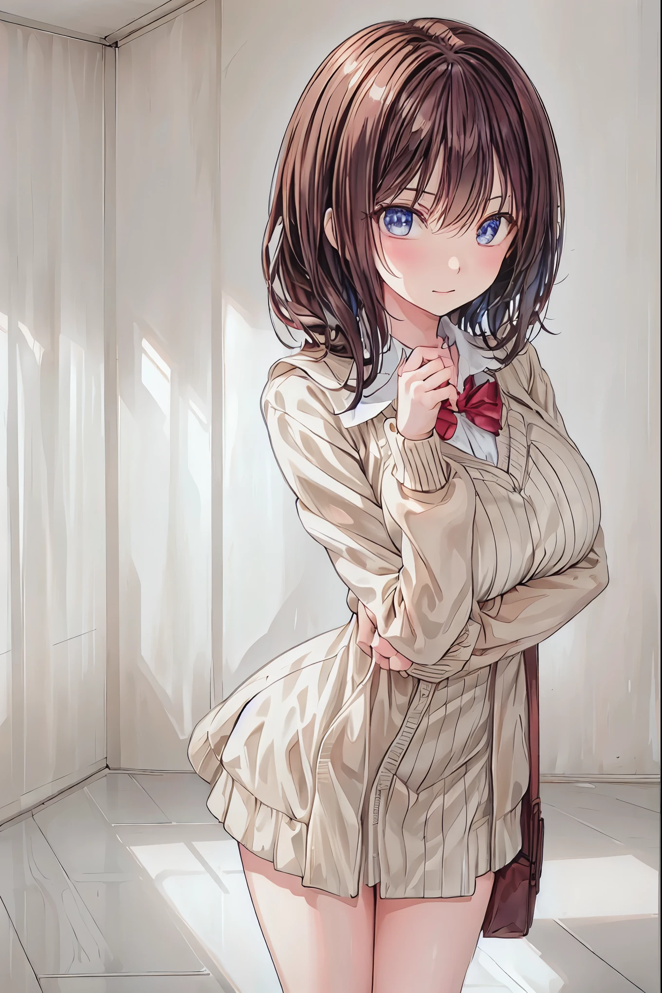  in a high school classroom，Female Teacher with Strict Abstinence,Female Teacher Standing in Front of a Pulpit，the student's back is an adult，Beautiful Legs Glancing at Students,selfish body,Cold look,Testing Students' Abstinence,Mysterious Atmosphere,4K High Resolution,Realistic,portrait,Dark color , bright red ,Eyes That Seem to Be Sucked In,Picturesque,Immersive luster,Photo Real,professional quality