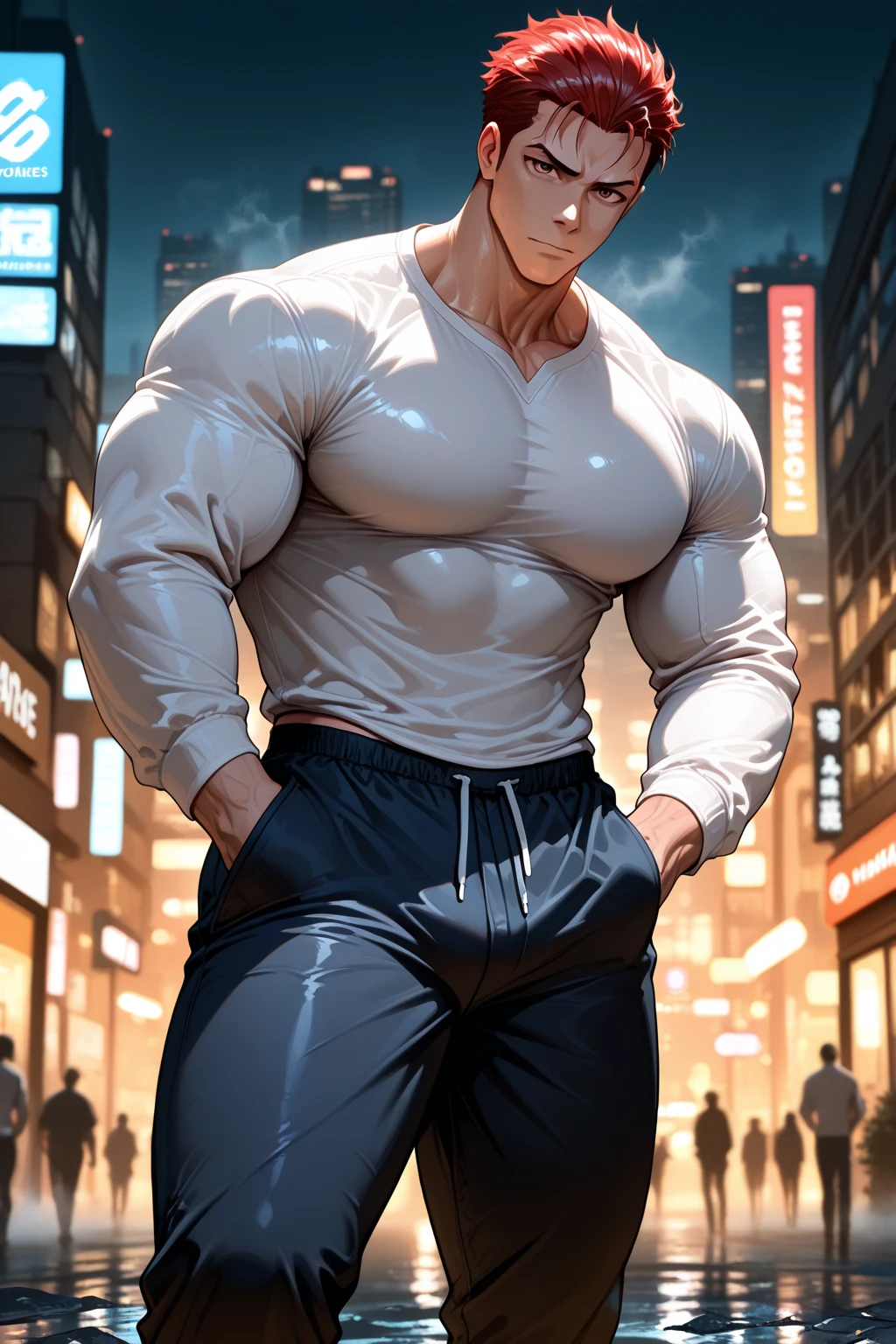 (best quality:1.5, hyperrealistic:1.5, photorealistic:1.4, madly detailed CG unity 8k wallpaper:1.5, masterpiece:1.3, enthusiastically detailed photo:1.2), (hyper-realistic lifelike texture:1.4), highly detailed, ((masterpiece, best quality)), retouched, extremely detailed 8K wallpaper, 1 korean male, (korean man with k-pop idol look), 20yo, handsome, hyper muscle, stubble, firm, wear soldier pattern costume & pants, big guy, hunk, photo real, illuminating light, brutalmass, giant muscular bodybuilder, bulk, buff, massive body, large size, posing, outdoor, jungle marsh