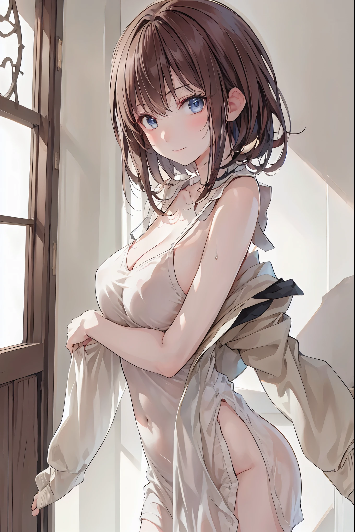 masterpiece,   High Quality ,16 kg,8k, beautiful,get used to it, exquisite,extremely get used to it,   My hair，  shortcut，  SLENDER BEAUTY  ，finely get used to it,   High Quality , insanely get used to it, ultra get used to it,    Ultra High Definition  ,   High Quality ,  beautiful face,  Japanese ,  on the ボディ Be careful, Wet, she's short , small breasts,maha's rya_mouth,(baby face is sitting in POV:0.7),  shortcutヘア, realistic, (masterpiece:1.4, 最  High Quality ), (Intricate Details ),    unity 8k 壁紙   ,  ultra detailed ,  in a high school classroom，Female Teacher with Strict Abstinence,Female Teacher Standing in Front of a Pulpit，the student's back is an adult，(((Black jacket)))，Beautiful Legs Glancing at Students,(((black stockings)))，selfish body,Cold look,Testing Students' Abstinence,茶My hair，shortcut，ボサボサのMy hair，短い編みMy hair，Neat，slender beauty，correct posture，small breasted，beautiful脚，their enchanting gray-blue eyes shine like stars，Saggy Eyes，Brilliant Colors,beautiful目,A delicate smile,Textured Skin,best quality,優しくてbeautiful女性,anime style､Mysterious Atmosphere,4K High Resolution,Realistic,portrait,Dark color , bright red ,Eyes That Seem to Be Sucked In,Picturesque,Immersive luster,Photo Real,professional quality