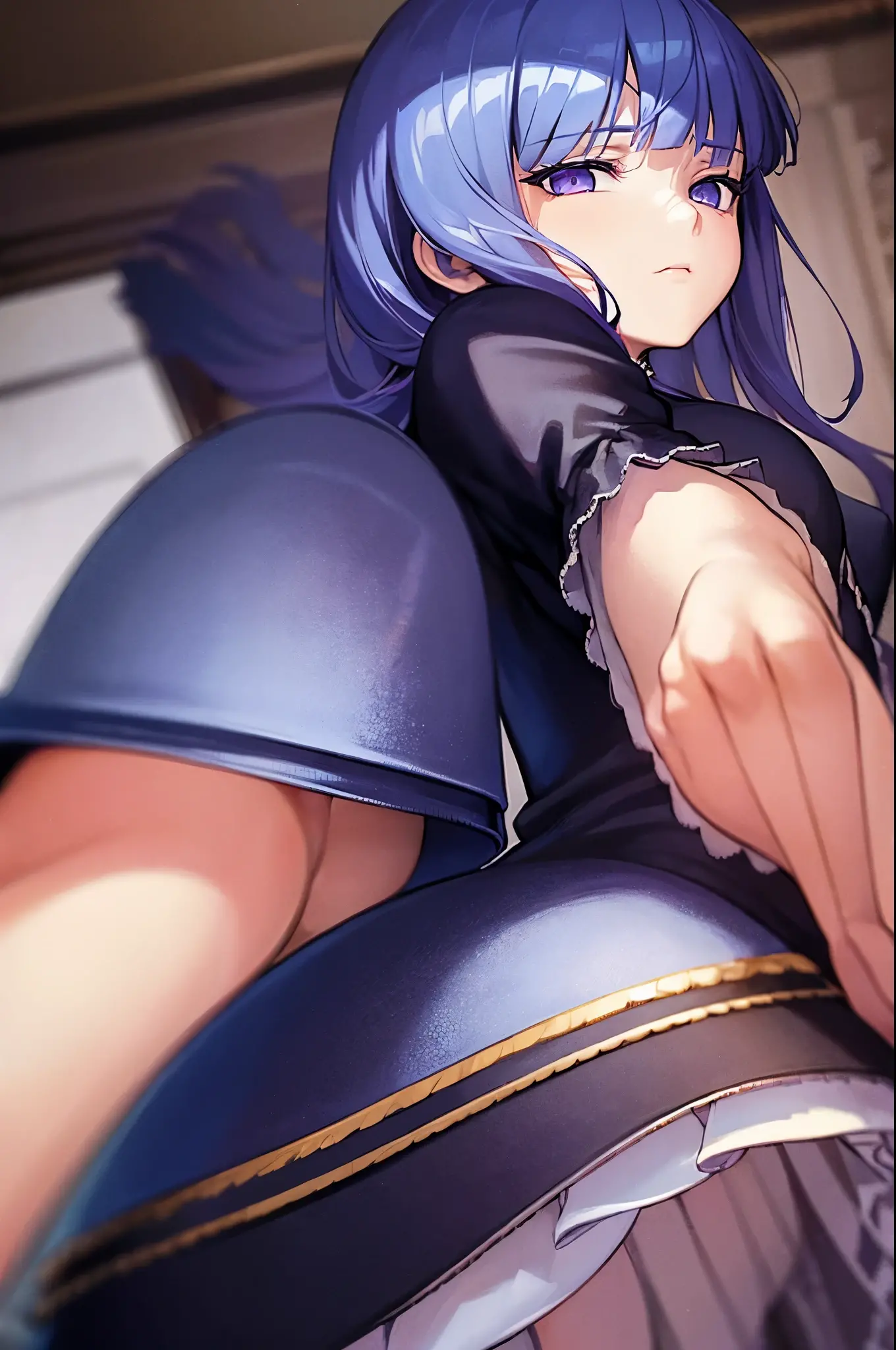 1girll，tmasterpiece，8K，Half realistic，4K，RTX，Shaders，brilliant texture work，bailu，semi-bare，Sexy big ass，Fiddling with sexy ass，Expose sexy breasts，The kinky is exposed ，Protruding anteriorly and posteriorly，gigantic cleavage breasts，semi-bare，Sexy big ass，Fiddling with sexy ass，Expose sexy breasts，The kinky is exposed ，Anterior convex and posterior，Pornographic，White Deer Dev