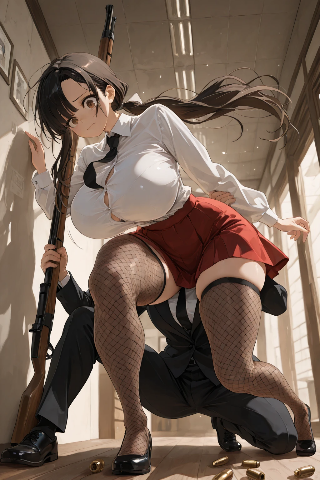 Close-up shot of a sexy woman, Gorgeous with captivating eyes and perfect makeup, radiant childhood friend, emphasized by the transparent shirt ,pencil skirt, Show off your sexy figure with big thighs and wide hips, provocative. tie (Shibari, tay bị tie sau lưng: 1,5), (Shibari: 1,21), Bị tie, chân bị tie, gag with drool ball,wearing big red ballgag glasses, in a crowded meeting room, red rope, 