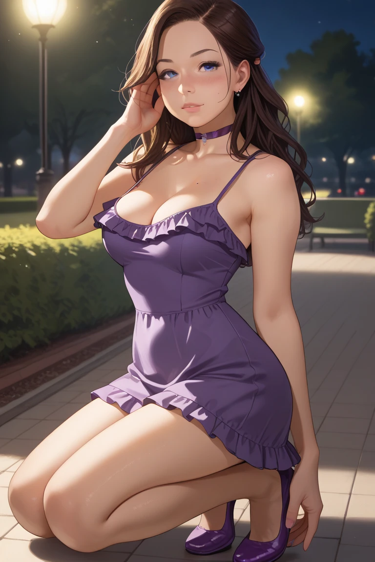 Kasumi Toyama, Band Dream!, (Married Woman:1.3), (Mature Woman:1.6), (Happy smile:1.3), Peace of mind, peace of mind, Trance,Purple eyes, (Absurd, 8K, 4K, Tabletop, Extremely detailed:1.2), Highest quality, Perfect 　,Perfect Face, Heart-shaped pupils, Being spoiled, looks happy, Acme, Masterpiece , Black pubic hair,  , (Sweaty:1.6) (A thin and transparent yukata:1.4), (Firm and :1.2), Exposed shoulders, , (oiled skin:1.5), (Alley:1.5), , 