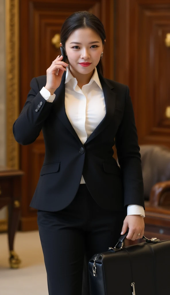 Highest quality:1.2), (Realistic,photo-Realistic:1.4), RAW Photos, High resolution, Very detailed, Intricate details, Short Haircut、Black Hair, (Front view, ), Two２０Old Japanese woman, Standing in office room, (whole body,:1.5), Large Breasts, (High-quality fabric, Office Lady Suit Pants Style:1.2), Fine grain, Detailed face, Fine skin, indoor,

