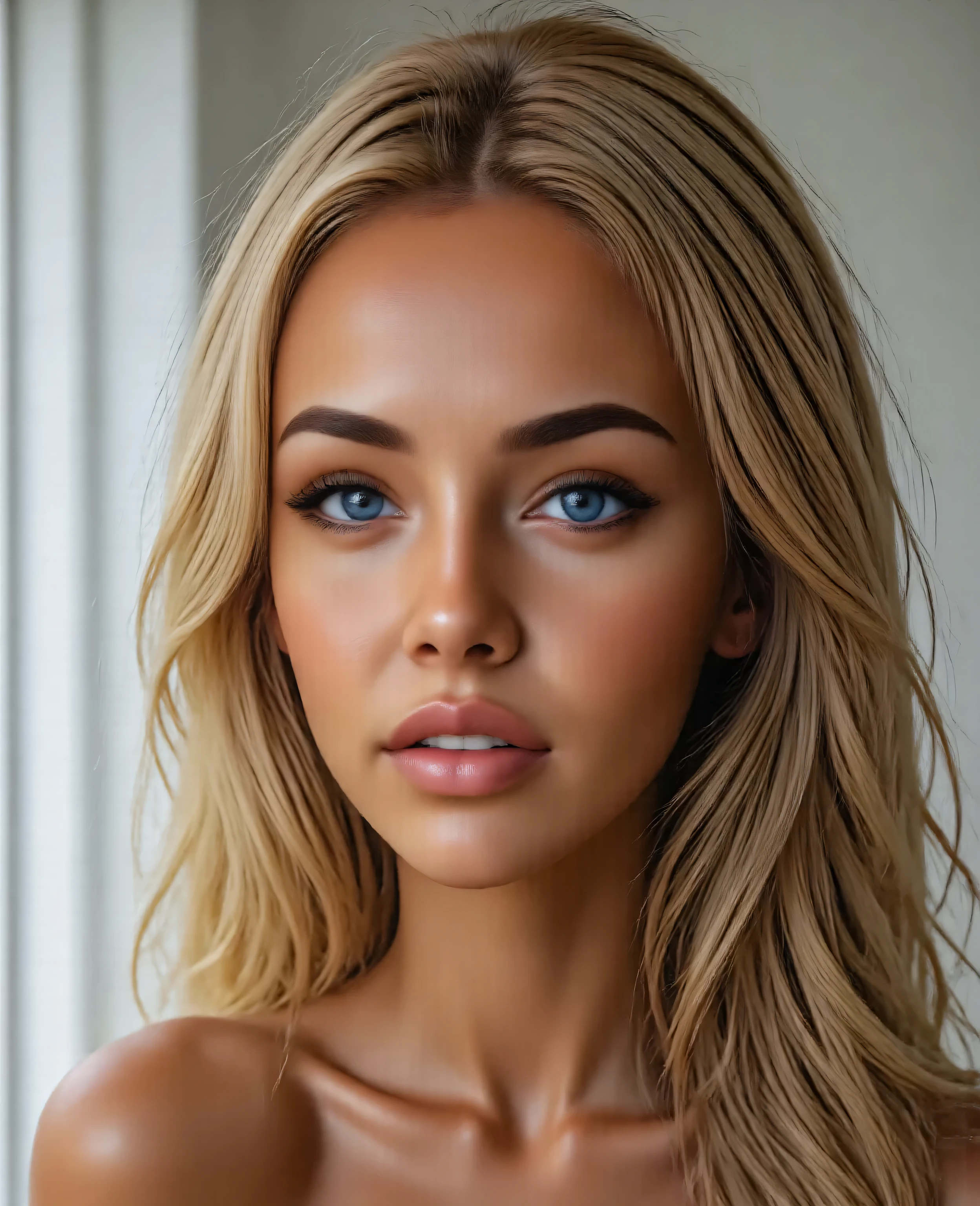 (Very pretty teen girl, beauty of an IDOL), medium straight blonde hair, (wearing a very strict and elegant costume), ((tampilan full body:1.3)), Full makeup, wearing a very pretty little Tiara, ((Focus on a stylish pose like a professional model while leaning against the balcony railing of a luxury villa with the back of a very beautiful view)), (Mata Biru jernih, mata bulat besar, mata yang indah, hidung mancung, bibir merah lembut), perfect small tits, (cleavage on the lower chin, Tubuh langsing, very white and clean skin, Perfectly proportioned body and head), tatapan mendalam, wear beautiful jewelry, (pakai anting kecil), ((pakai kalung cantik)), background luxury villa balcony with a very beautiful view, 8K ultra HD resolution, photorealistic quality, Ketajaman Maksimal, (karya agung:1.3, 8k:1.3, Kualitas Tertinggi:1.3, detail:1.3, resolusi tinggi:1.3, lukisan digital, sangat detail), practice, Foto yang jelas, detail realistis, highly detailed background, Very clear background.