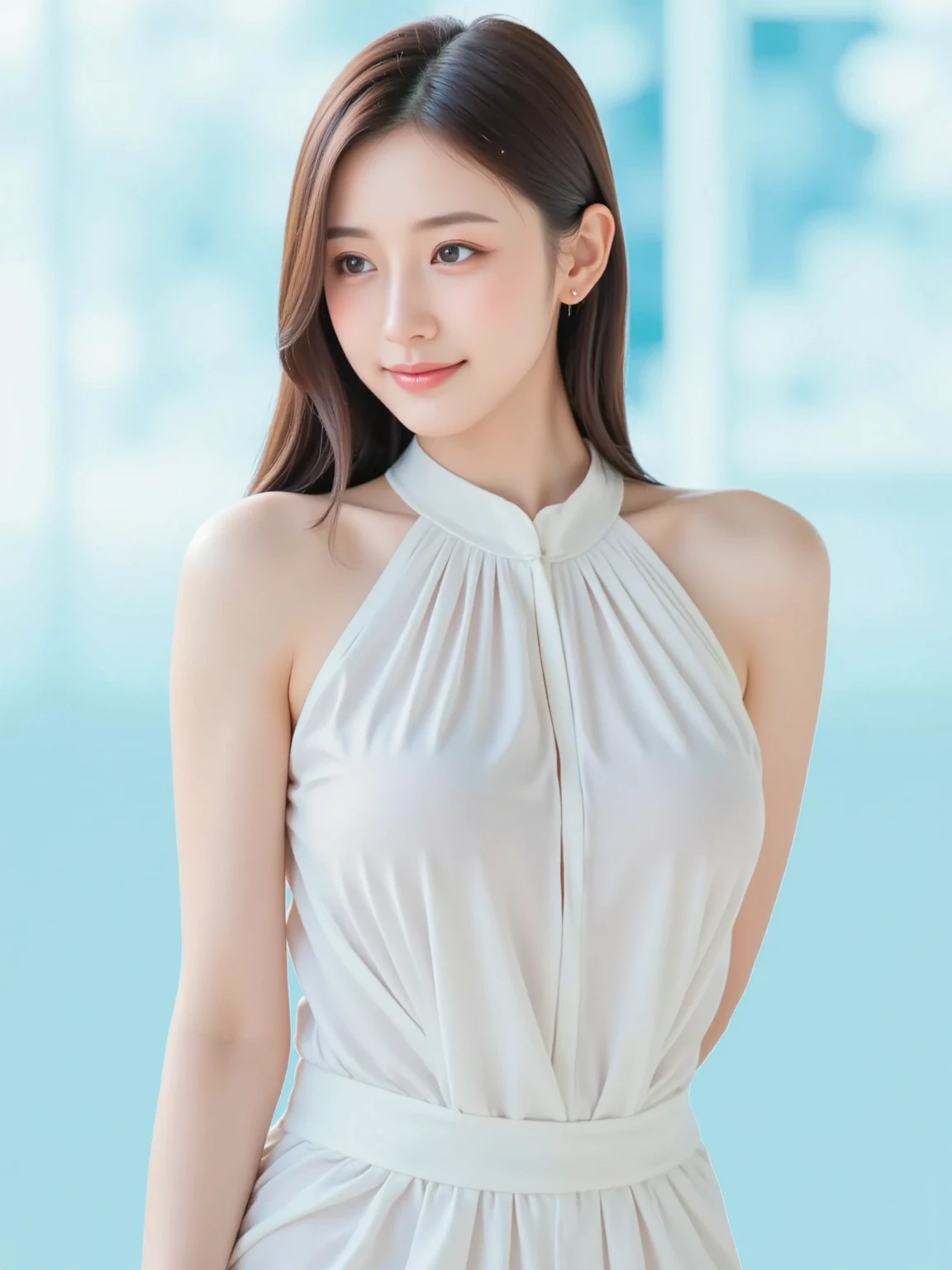 8K, masutepiece, Raw photo, Best Quality, Photorealistic, Highly detailed CG Unity 8k wallpaper, depth of fields, Cinematic Light, Lens Flare, Ray tracing, (Extremely beautiful face, Beautiful lips, Beautiful eyes), intricate detail face, ((Ultra detailed skin)) 1girl in, In the Dark, deepshadow, Pretty Korean girl, Kpop Idol, 1 girl, (Very slim and slender fit muscular body:1.3), ((Looking at Viewer)),(Big smile:1.3), (Fashion City Night, a dark night, (Neon sign), (Blurred background), Fashion Street Night),(No people in the background:1.3), Beautiful earrings, Bracelets, Necklace, pantyhose, Clear eyes, Walking, (pale skin), (Big eyes), Face forward, (Brown hairs), (Full body shot), (()), (()), , (Looking at Viewer:1.3) opened breast, Very slim, medium breasts, backtrack, (Back shot), ass forcus, Before the eyebrows,(((Silk Shorts))), thick thighs