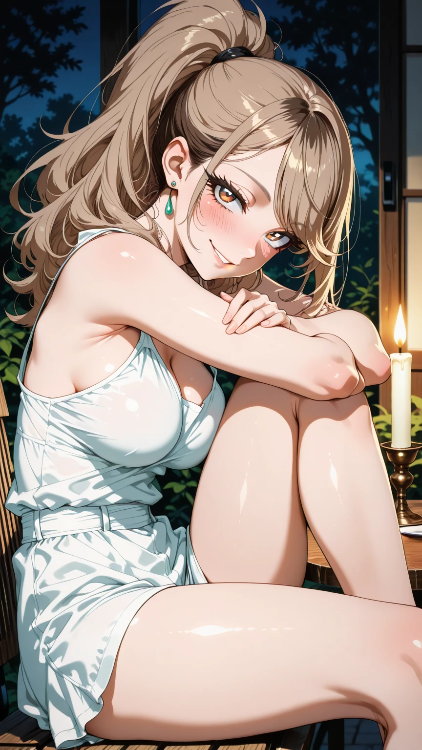 (Best quality, 8k, 32k, Masterpiece, UHD,:1.2),RAW, 1girl,ultra cute , natural lighting,transparent shining eyes, 20yo,medium ?????? ,fair complexion ,flushed face, giantess,feet in sandals,,legs,dress,pretty,long brown hair with soft curls of apricot color,avant-garde string camisole dress,braided sandals,The background is a colony of sunflowers,Sunlight sparkling,emphasize pretty feet,golden dark blonde hair,???? toes,gorgeous feet,realistic beautiful feet
