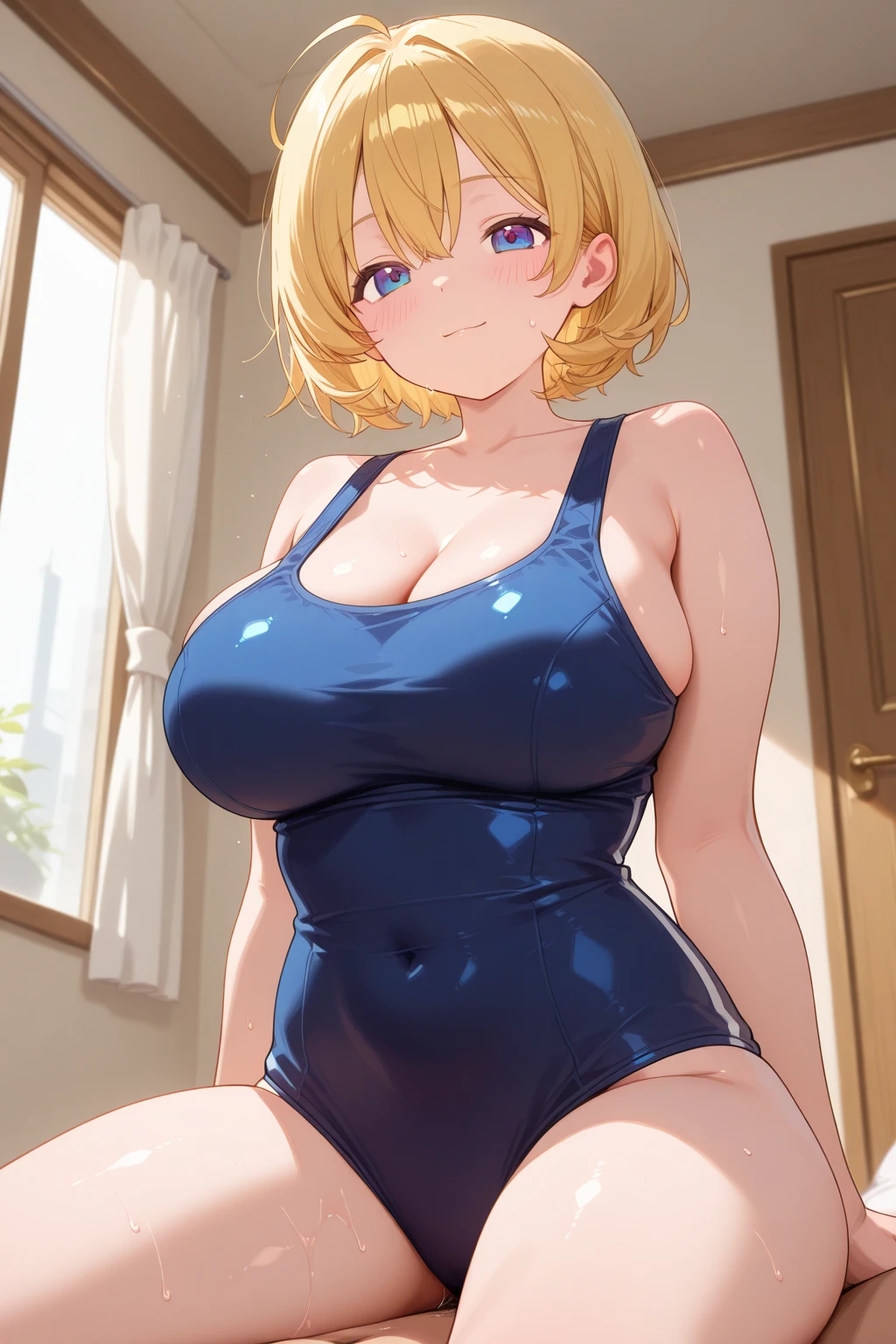 :1.2,prison,blonde,Braid,blue eyes,Big Breasts,blush,Sweat,Untidy face,light purple leotard,Super High Leg Cut,barefoot,Face down,Lying down,Sticking out tongue,saliva,looks happy,tickle,joy,shy,tears,Ahegao:1.5,Overflowing  Fluids、vagina、SEX、(Strong man:1.5)、 insertion、Dynamic pose、Roll one's eyes