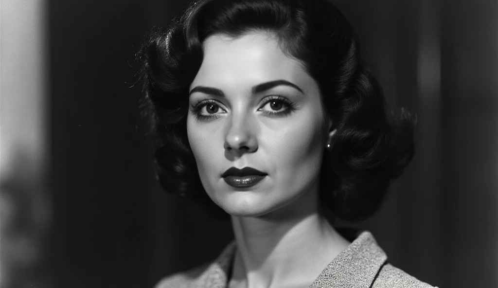 A 1930s professional photograph of sks woman, ((detailed face)), (High Detail), Sharp, 8k, ((bokeh)), <lora:locon_morena_v1_from_v1_64_32:1.4>